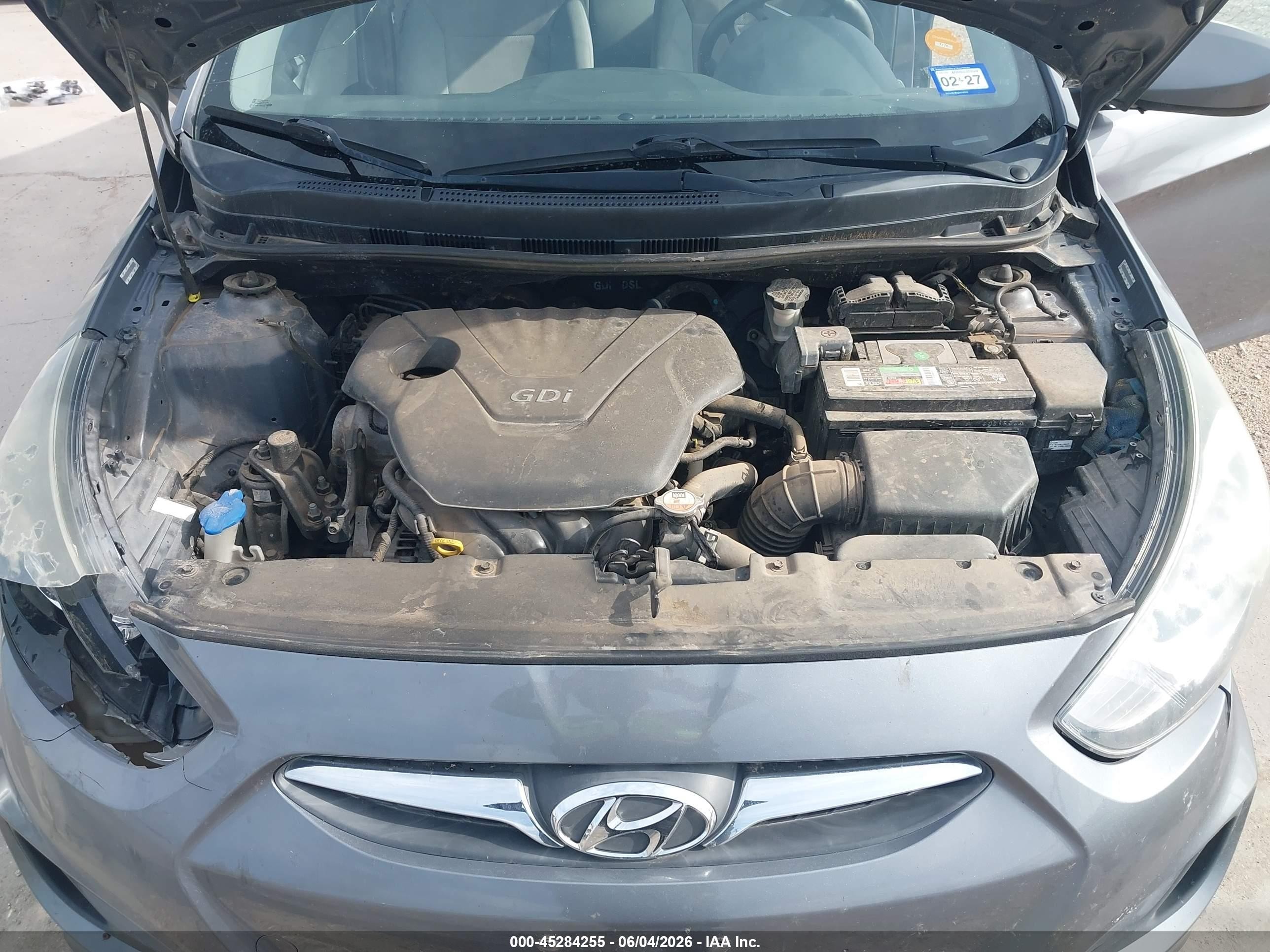 2014 Hyundai Accent Gls Gray vin: KMHCT4AE3EU760568