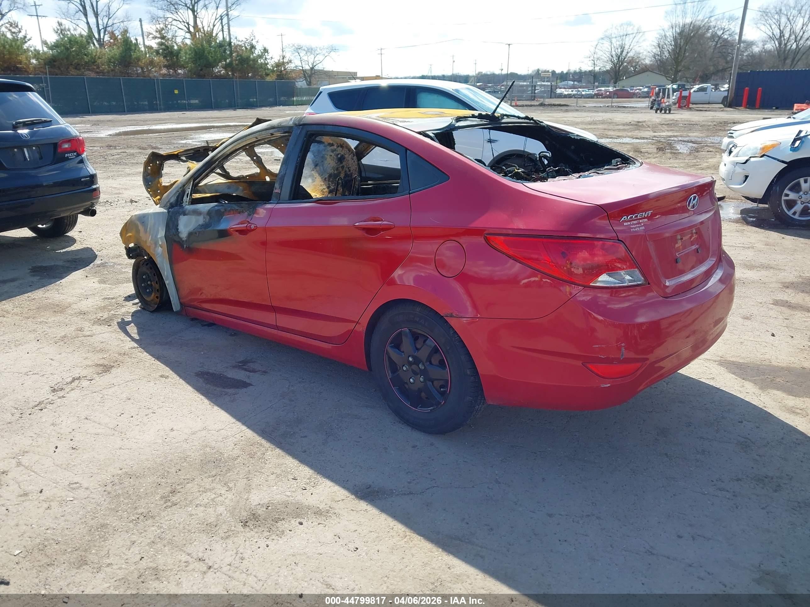 2015 Hyundai Accent Gls Red vin: KMHCT4AE3FU804862