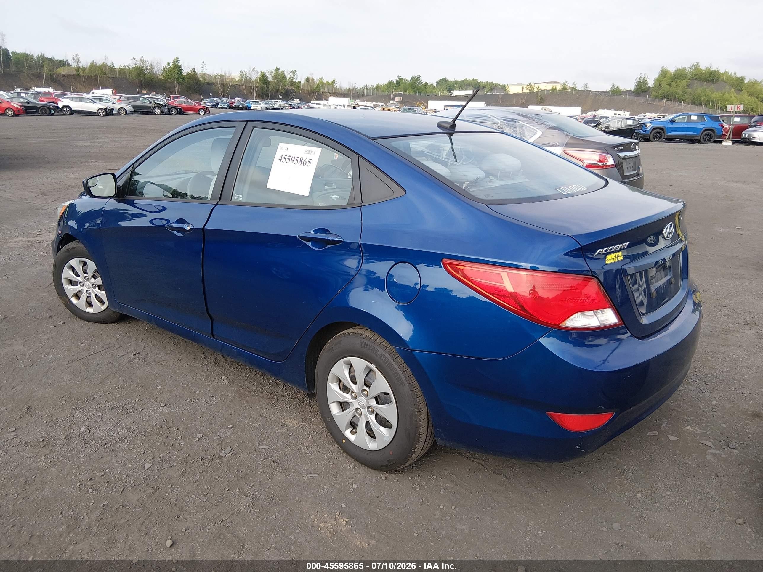2015 Hyundai Accent Gls Blue vin: KMHCT4AE3FU825498