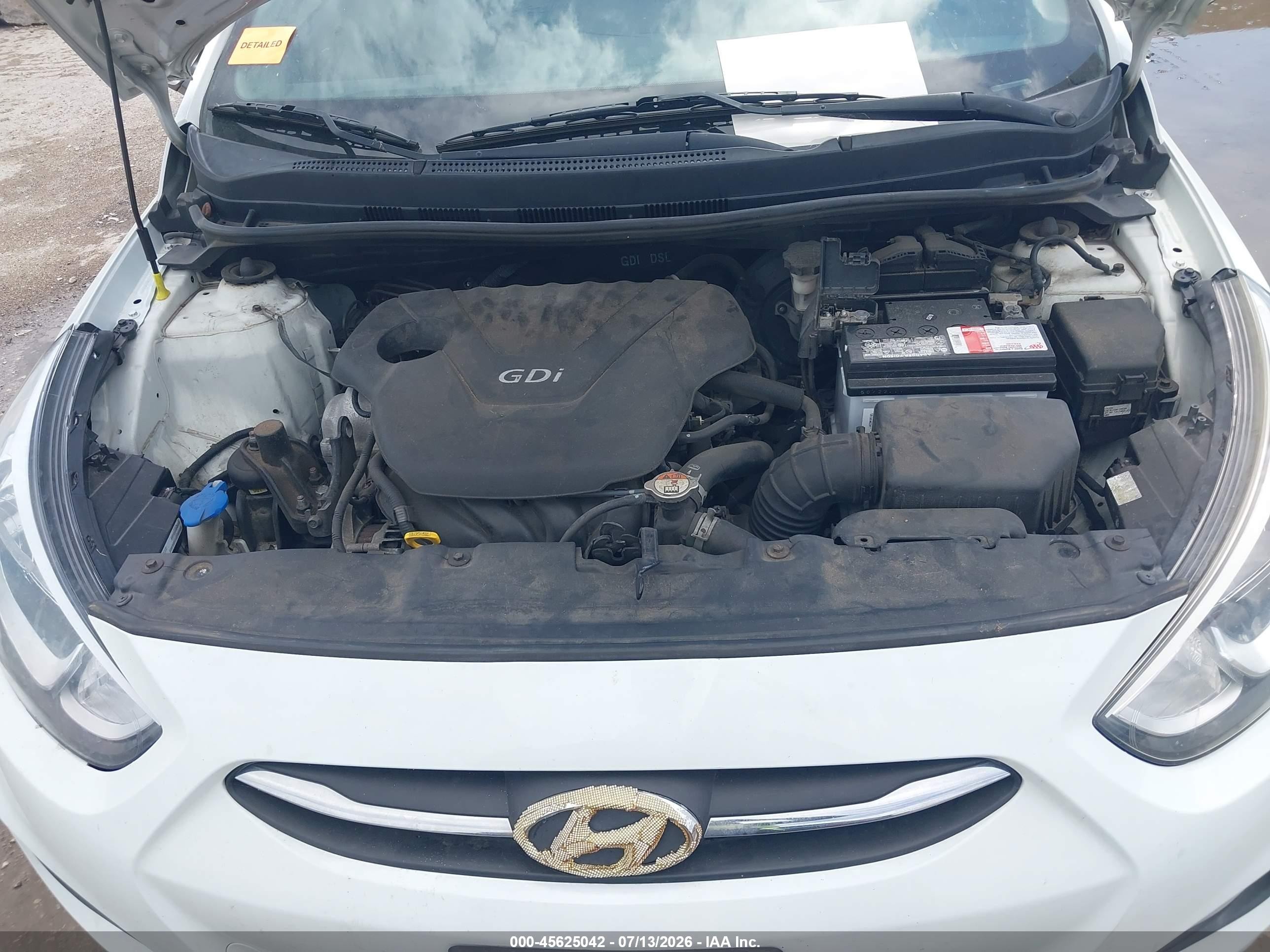 2015 Hyundai Accent Gls Белый vin: KMHCT4AE3FU825517