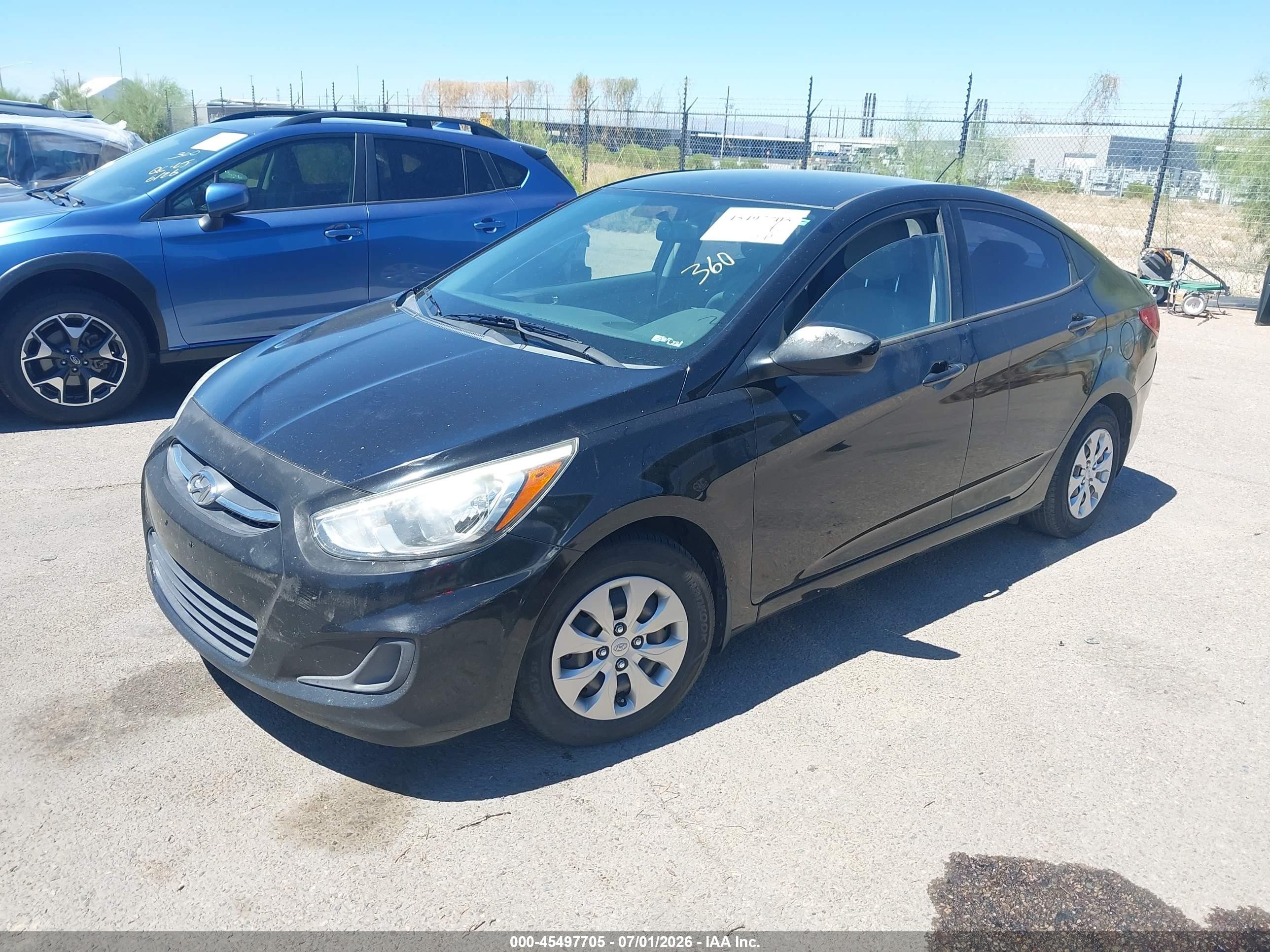 2015 Hyundai Accent Gls Black vin: KMHCT4AE3FU874006