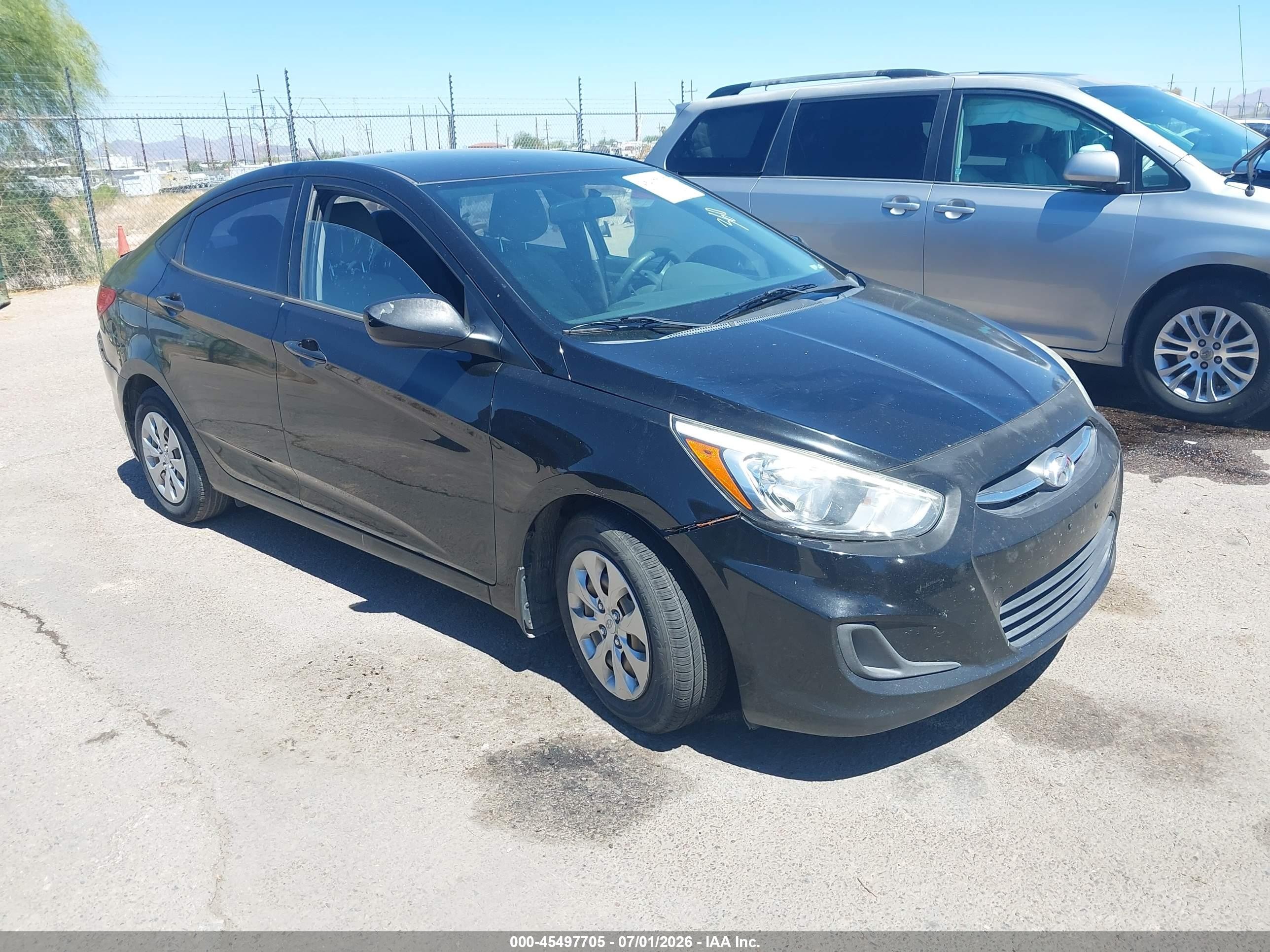 2015 Hyundai Accent Gls Black vin: KMHCT4AE3FU874006