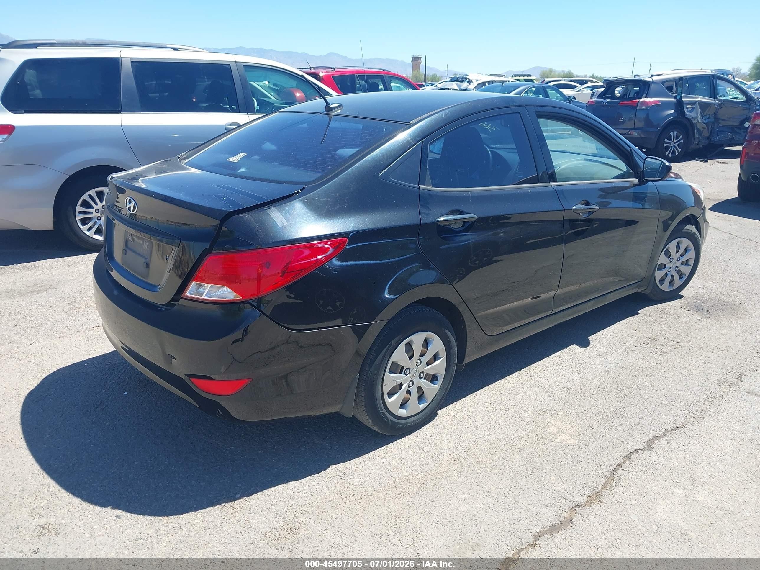 2015 Hyundai Accent Gls Black vin: KMHCT4AE3FU874006