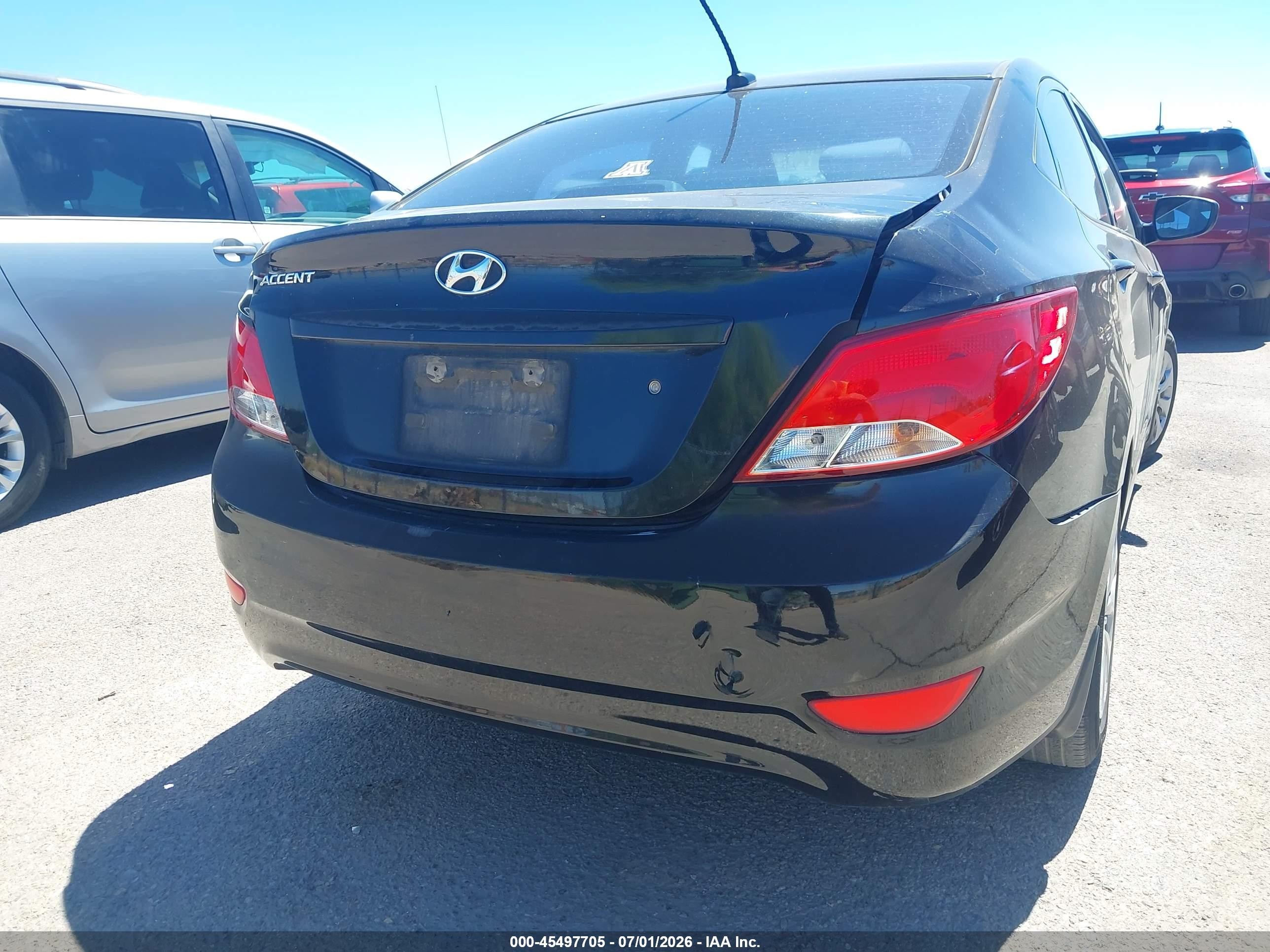 2015 Hyundai Accent Gls Black vin: KMHCT4AE3FU874006