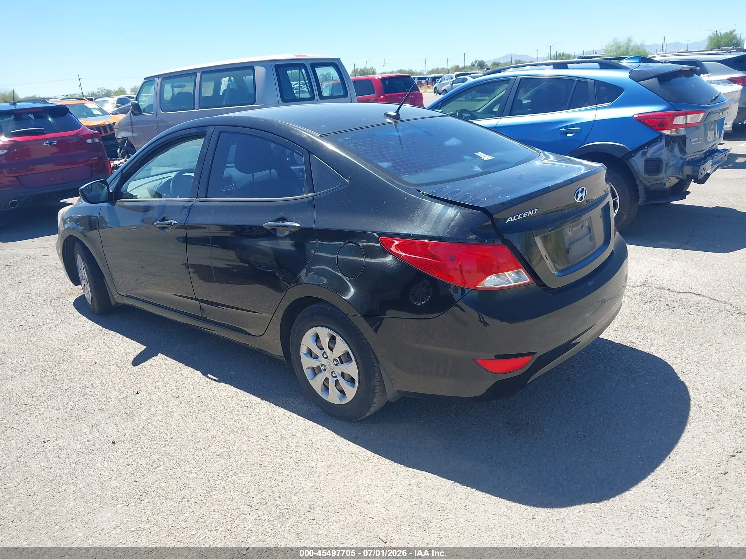 2015 Hyundai Accent Gls Black vin: KMHCT4AE3FU874006