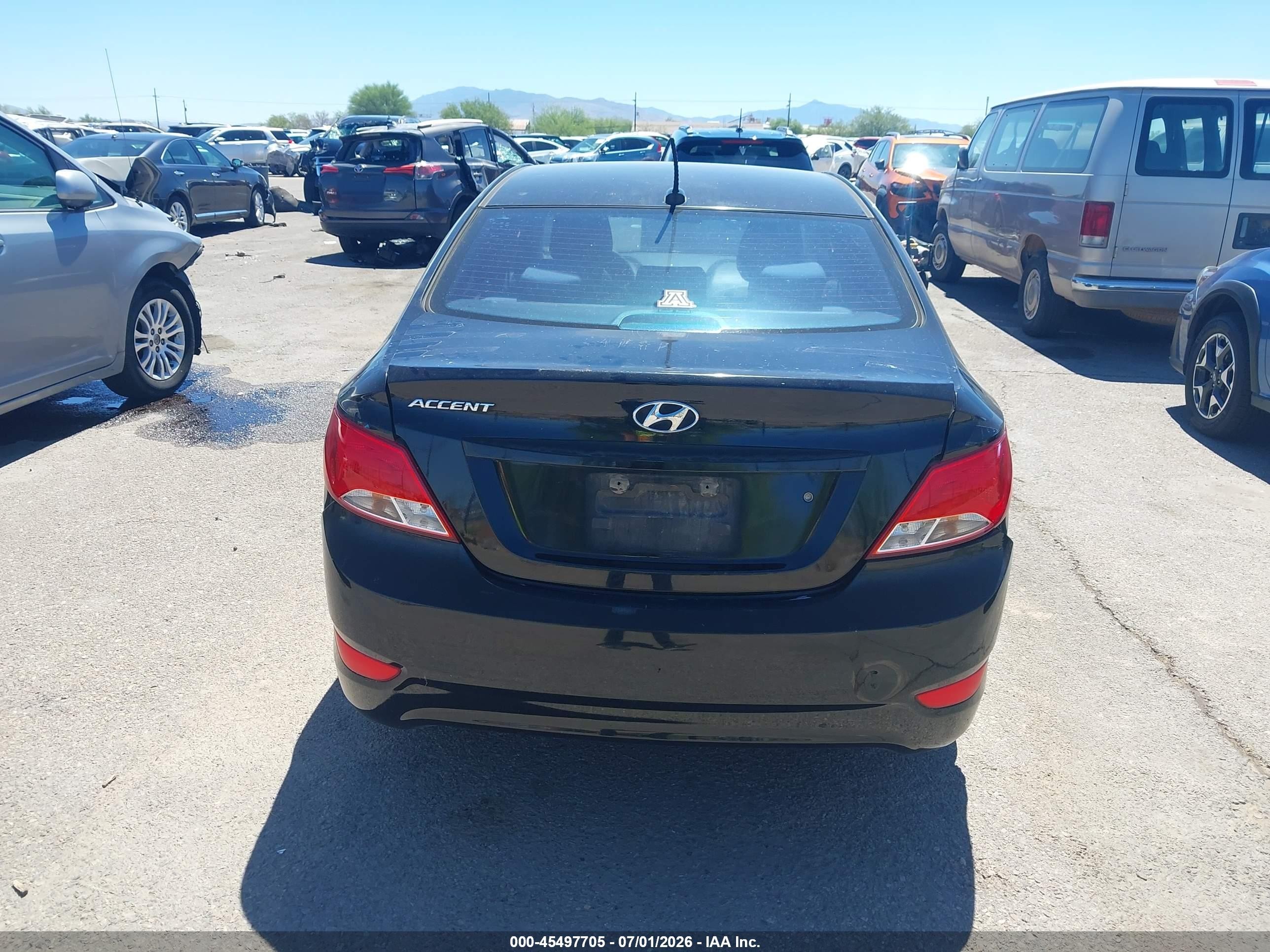 2015 Hyundai Accent Gls Black vin: KMHCT4AE3FU874006