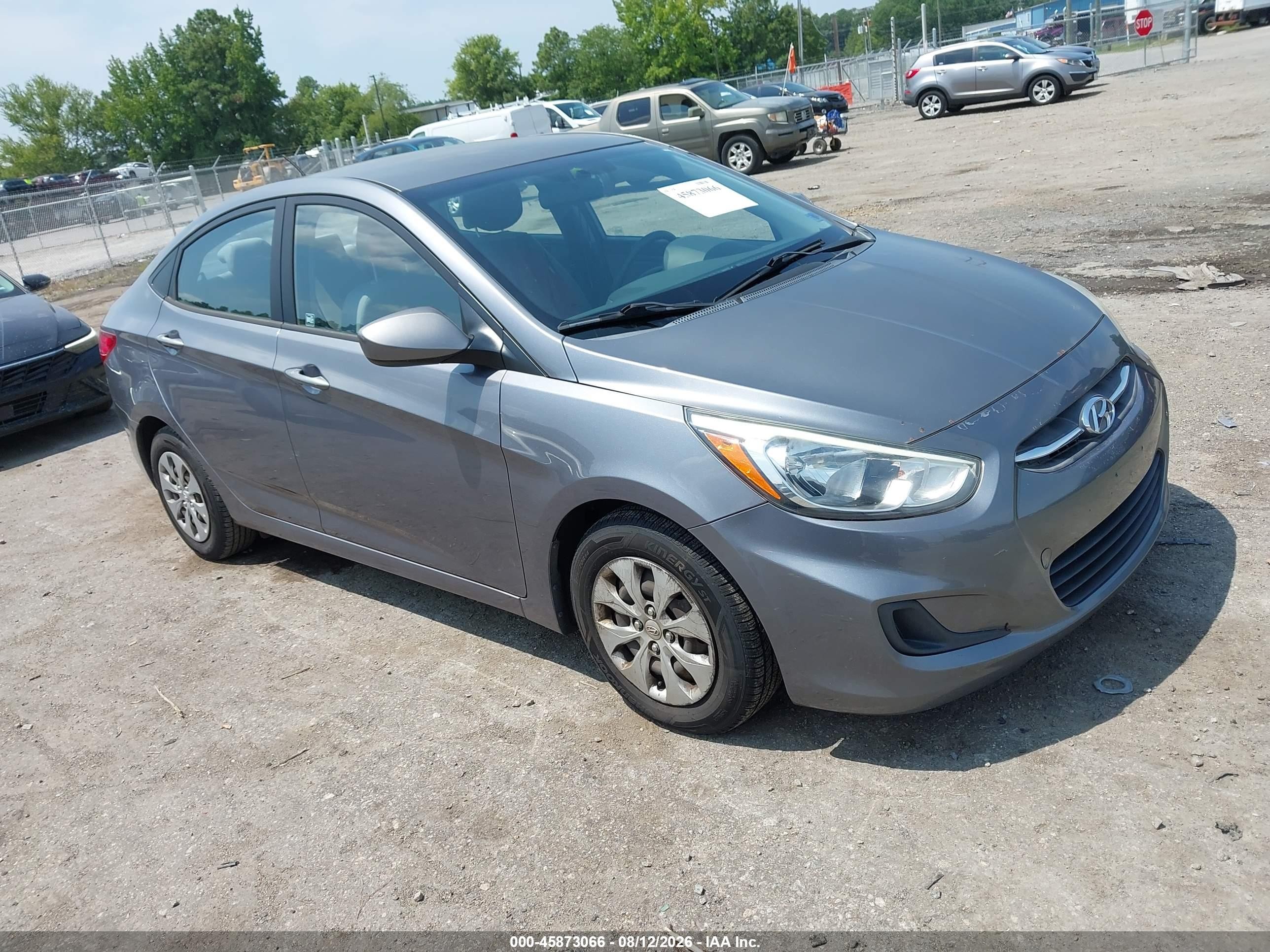 2015 Hyundai Accent Gls Серый vin: KMHCT4AE3FU898015