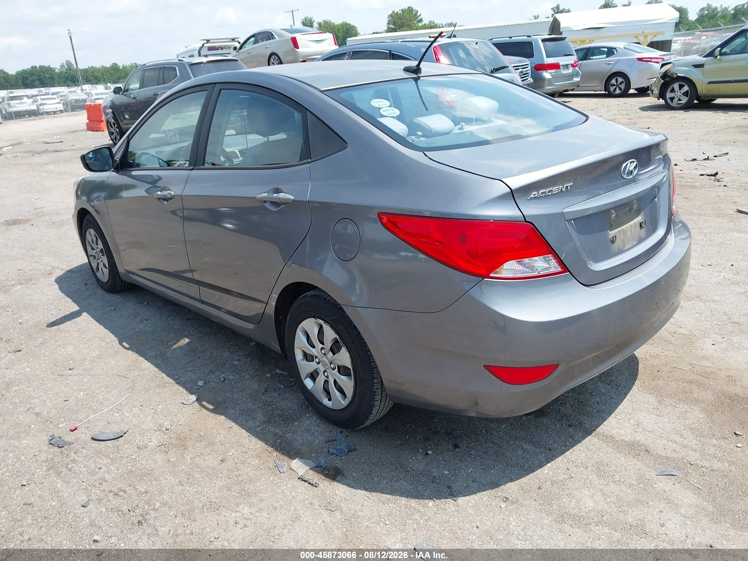 2015 Hyundai Accent Gls Серый vin: KMHCT4AE3FU898015