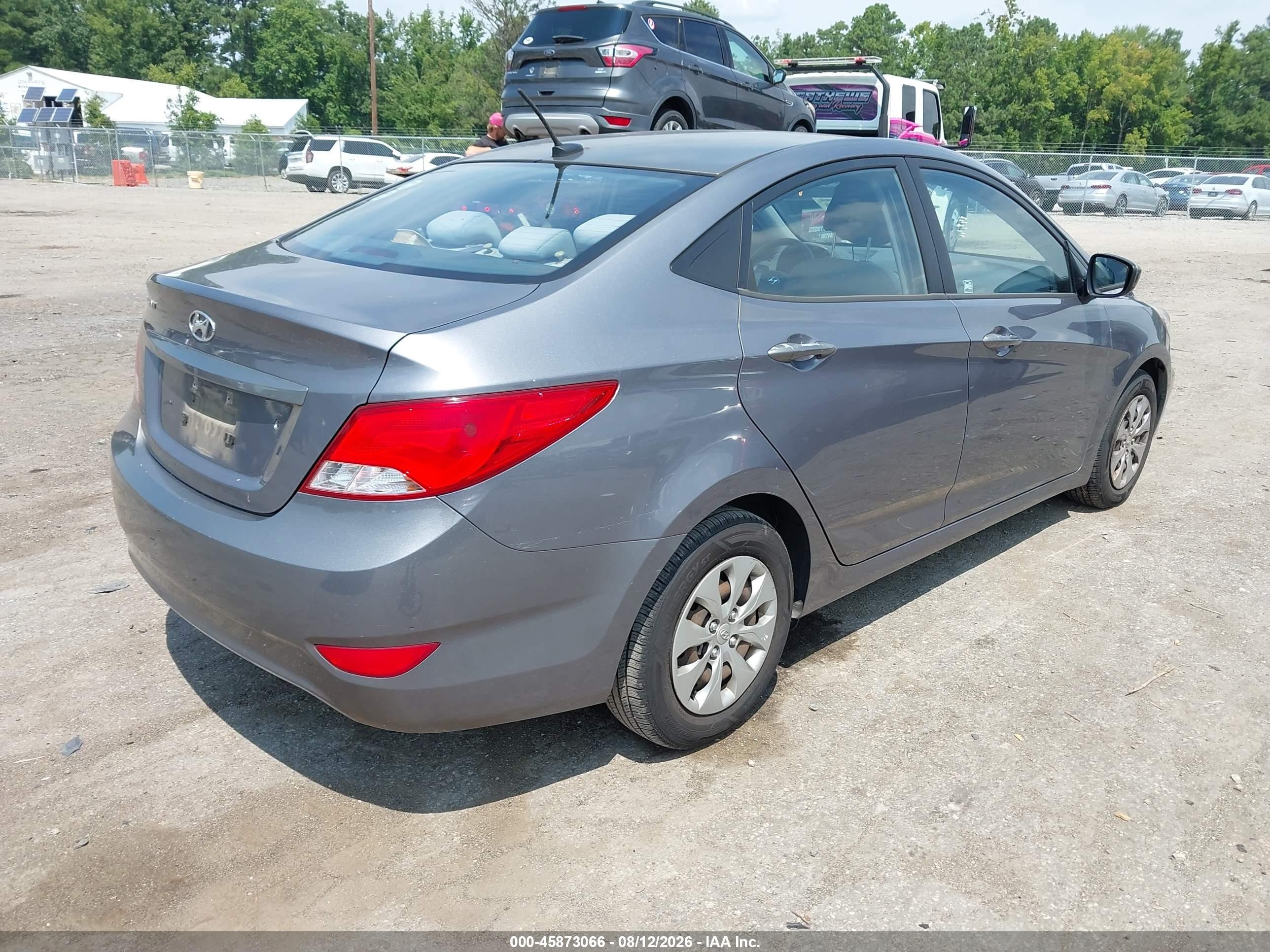 2015 Hyundai Accent Gls Серый vin: KMHCT4AE3FU898015