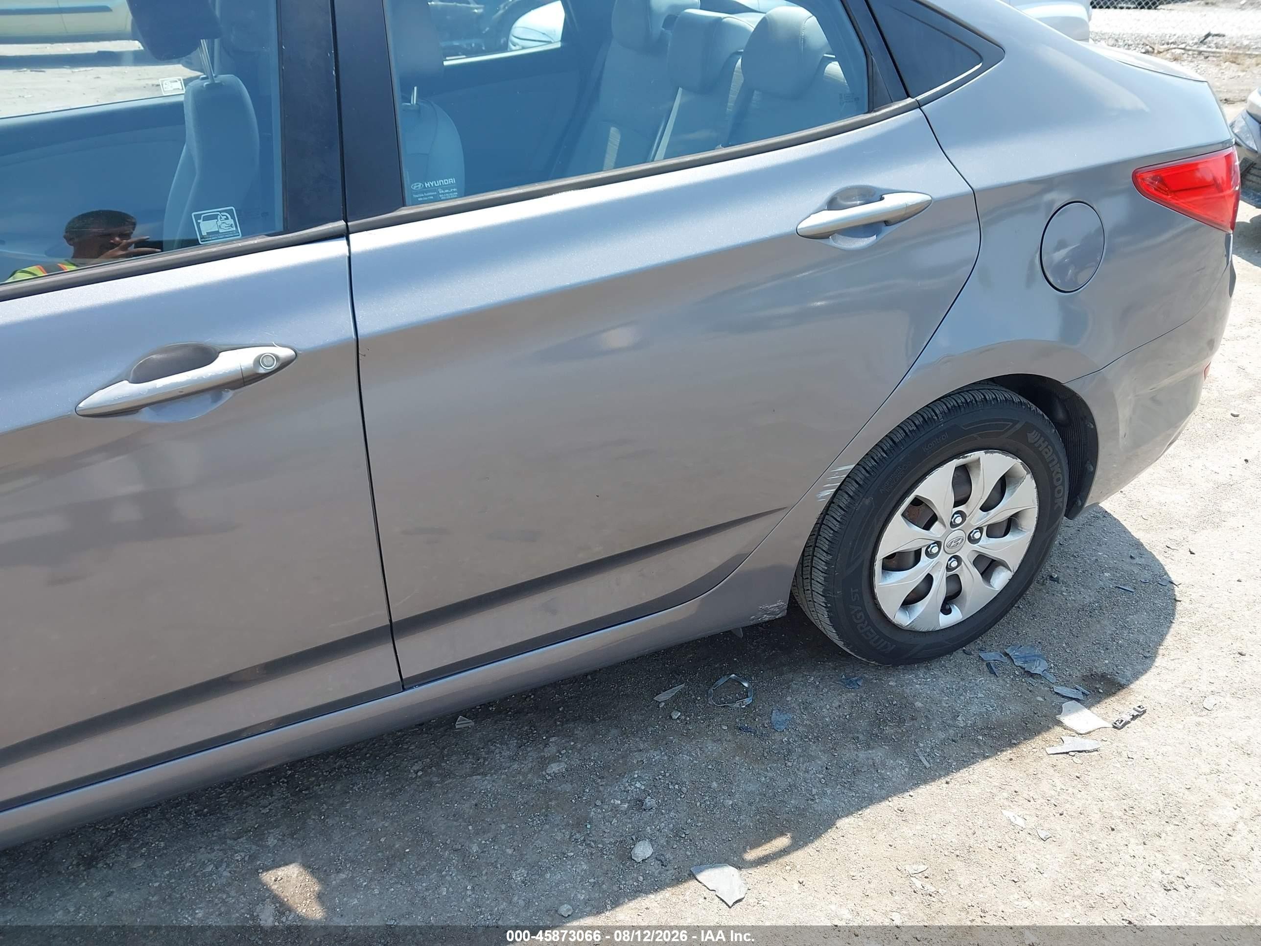 2015 Hyundai Accent Gls Серый vin: KMHCT4AE3FU898015