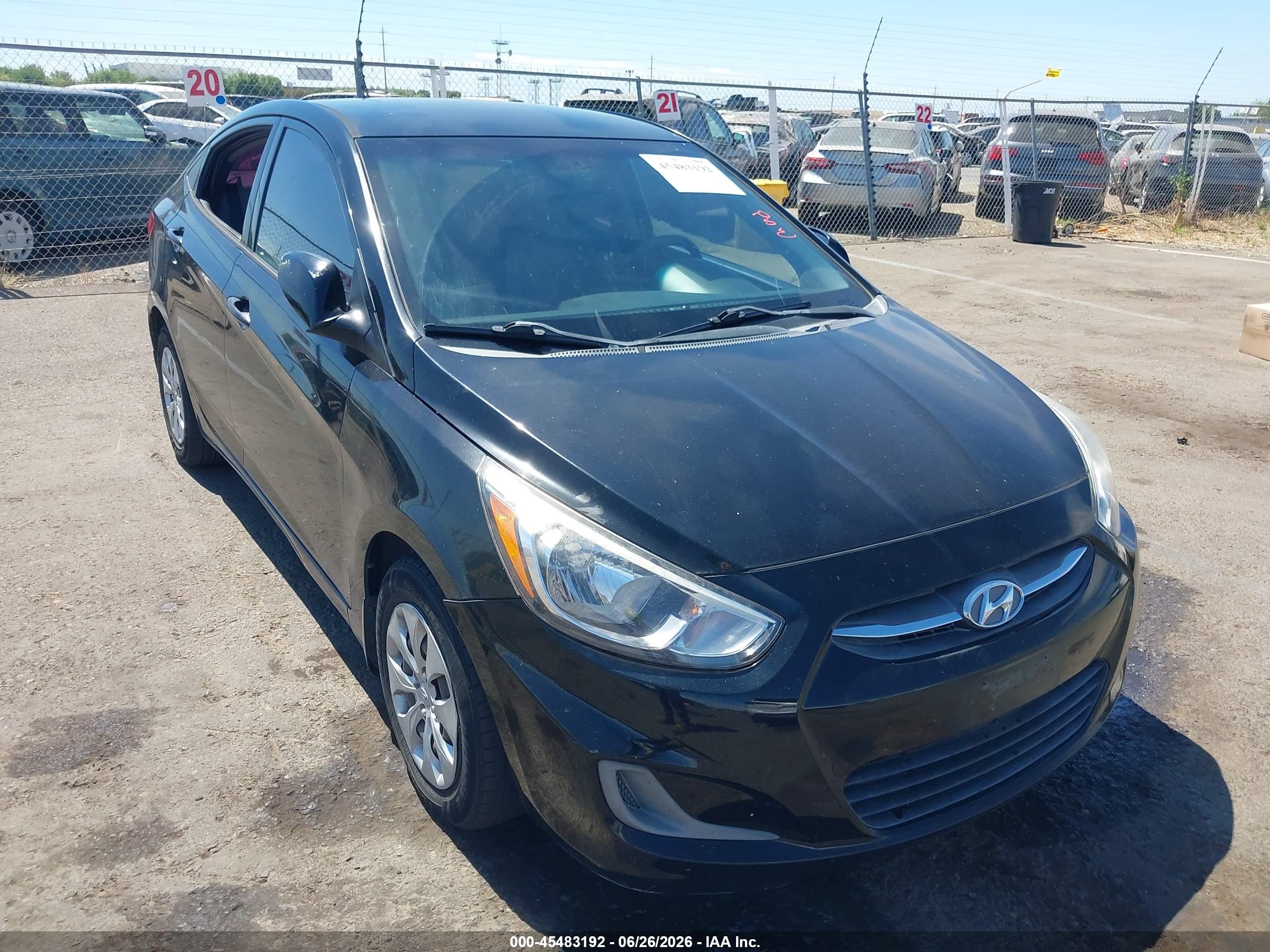 2015 Hyundai Accent Gls Black vin: KMHCT4AE3FU935614