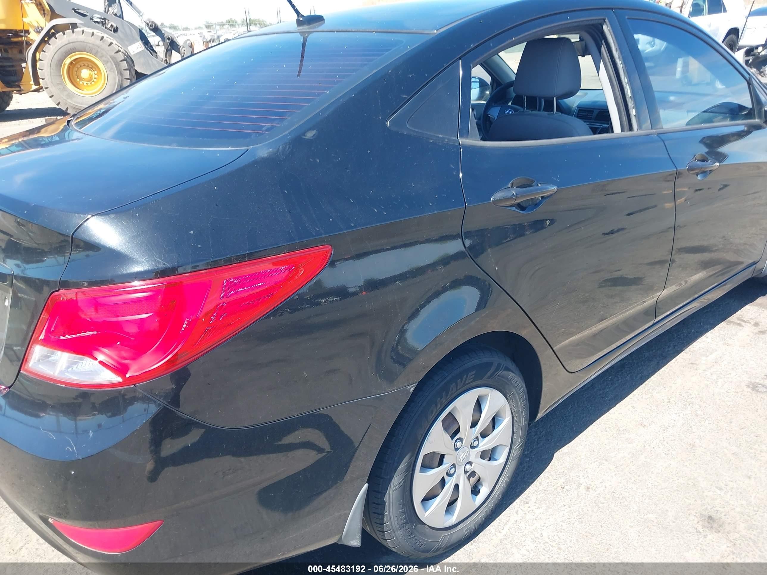 2015 Hyundai Accent Gls Black vin: KMHCT4AE3FU935614