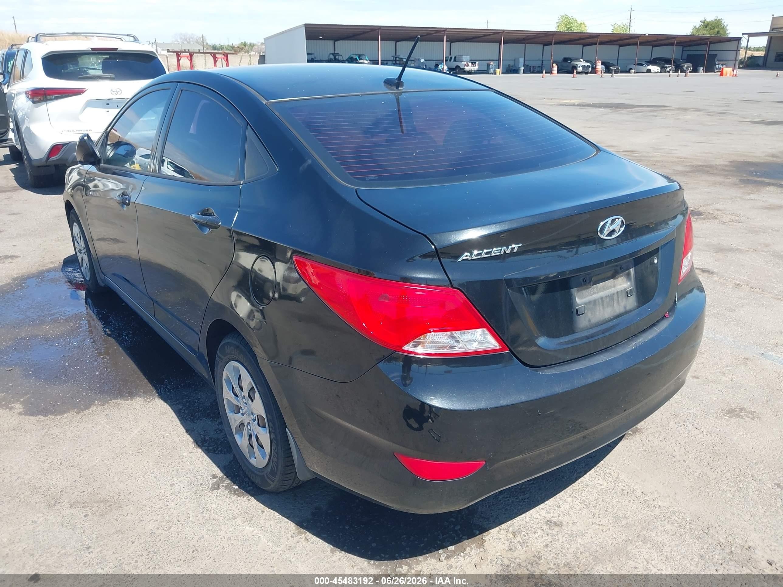 2015 Hyundai Accent Gls Black vin: KMHCT4AE3FU935614