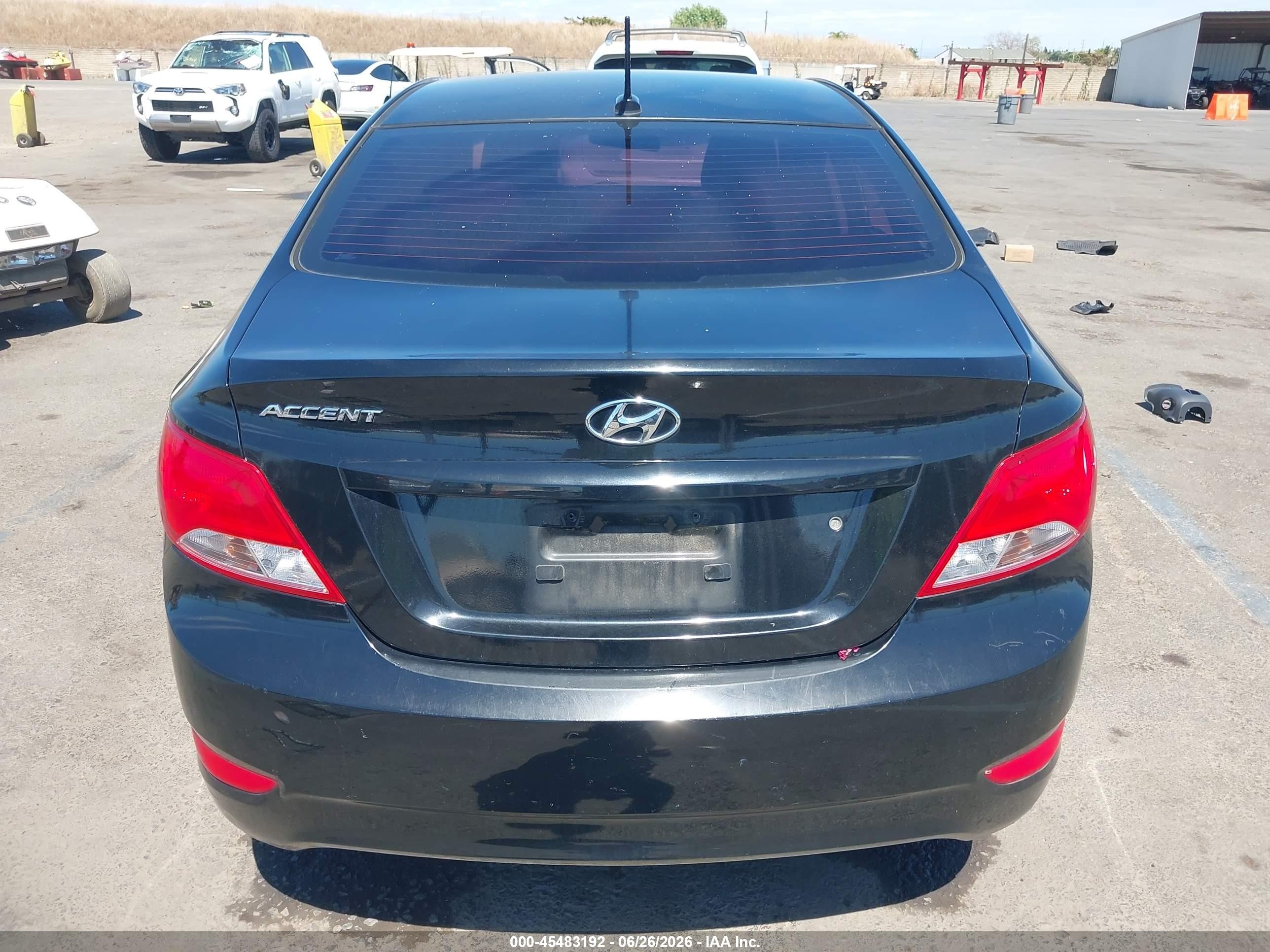 2015 Hyundai Accent Gls Black vin: KMHCT4AE3FU935614