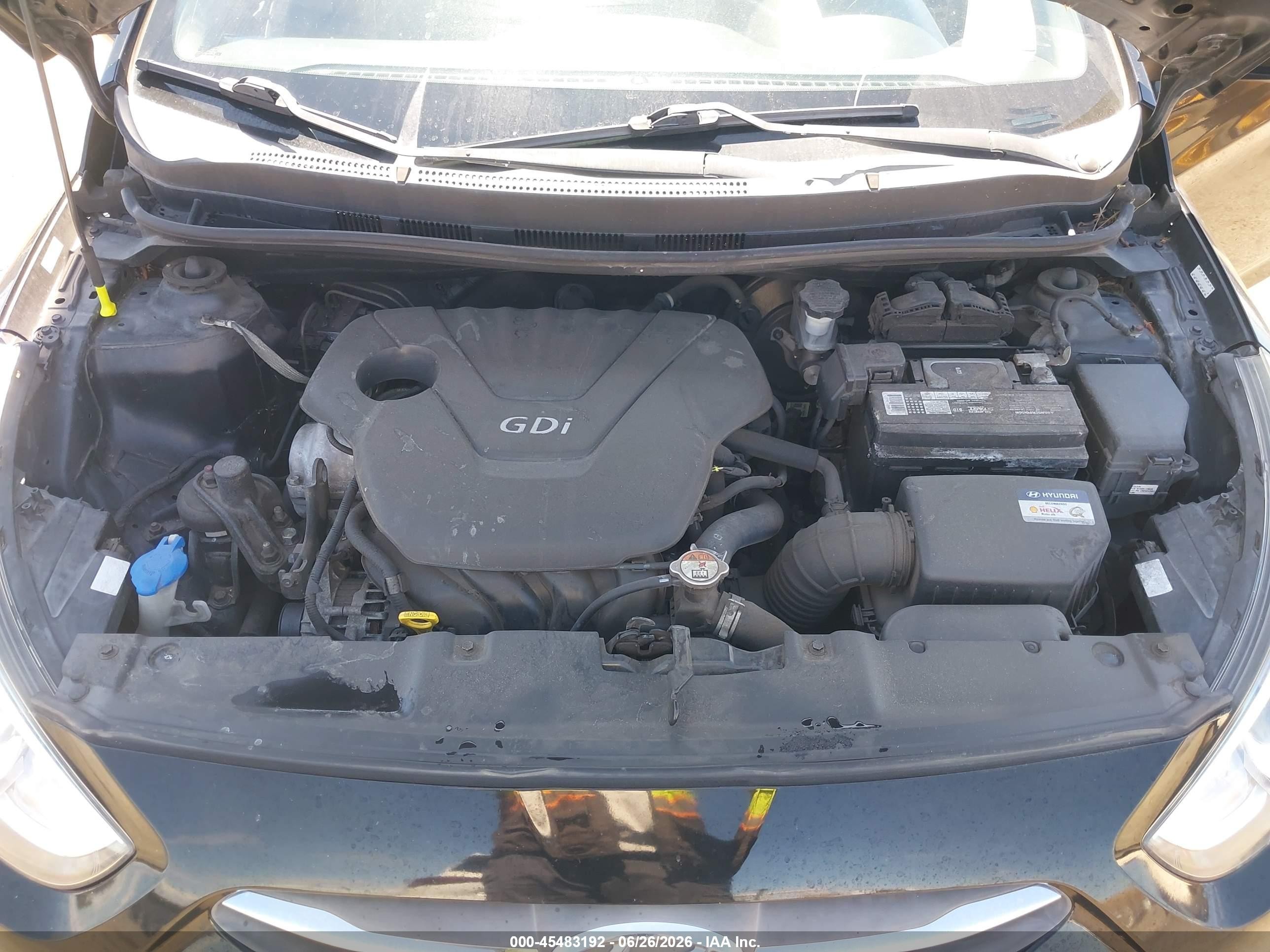 2015 Hyundai Accent Gls Black vin: KMHCT4AE3FU935614