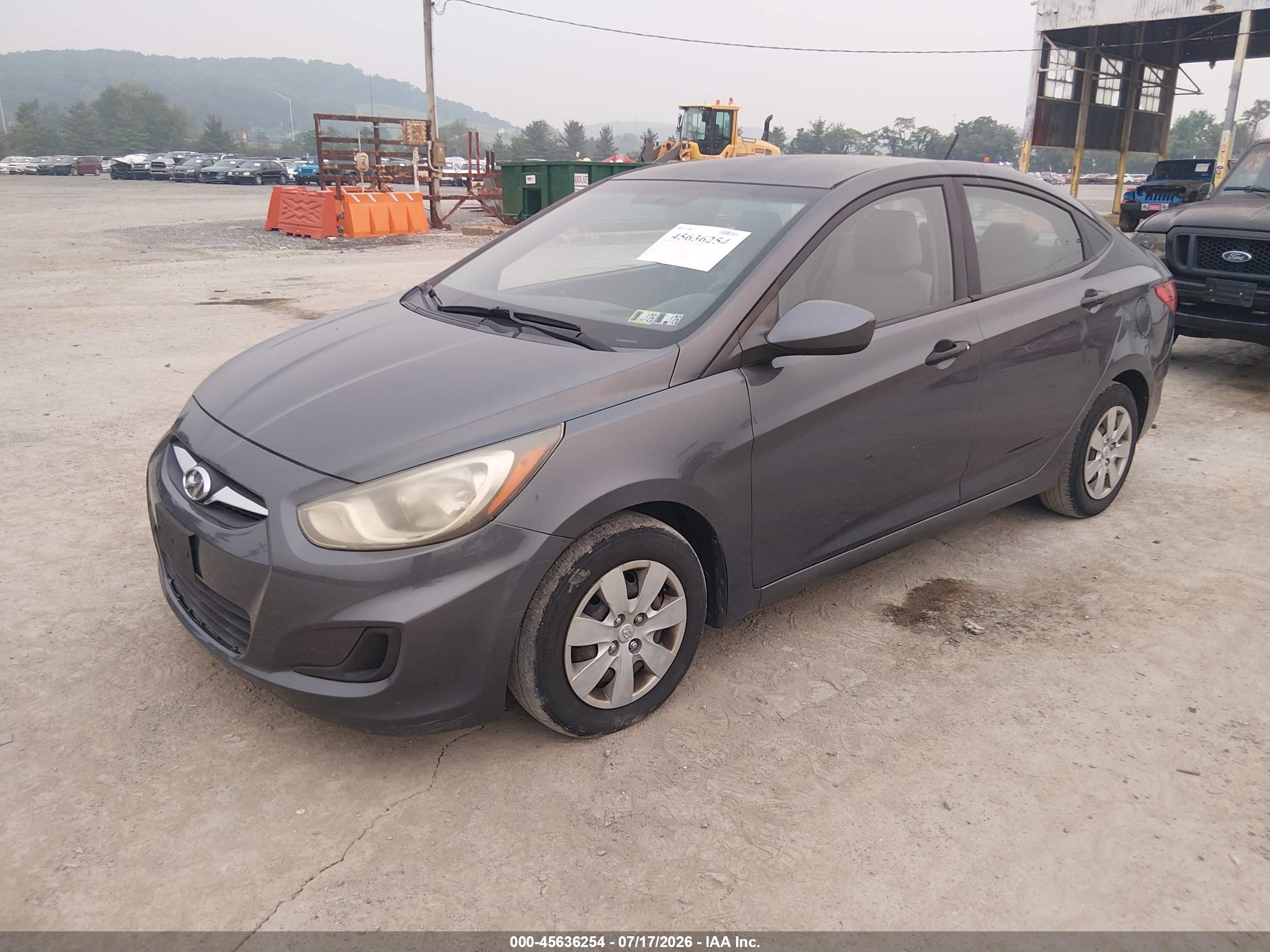 2012 Hyundai Accent Gls Серый vin: KMHCT4AE4CU075170