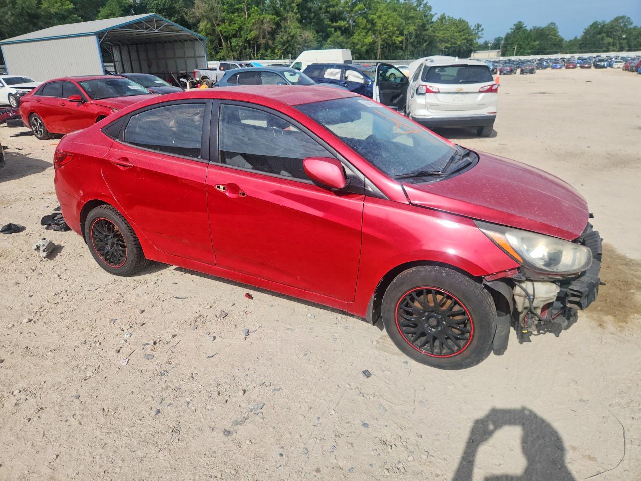 2012 Hyundai Accent Gls Red vin: KMHCT4AE4CU186818