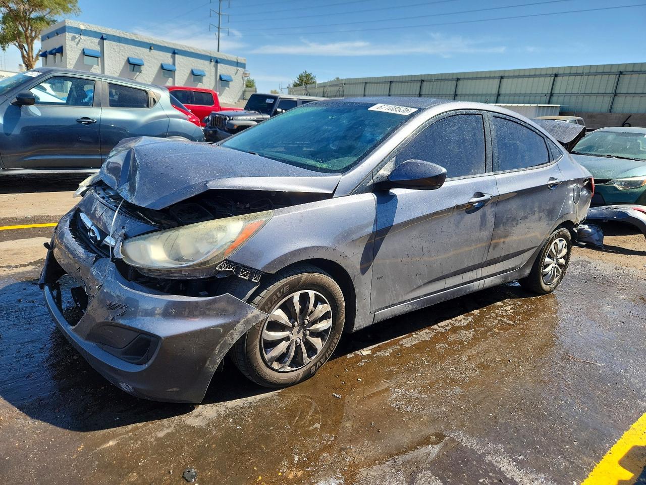 2012 Hyundai Accent Gls Silver vin: KMHCT4AE4CU190609