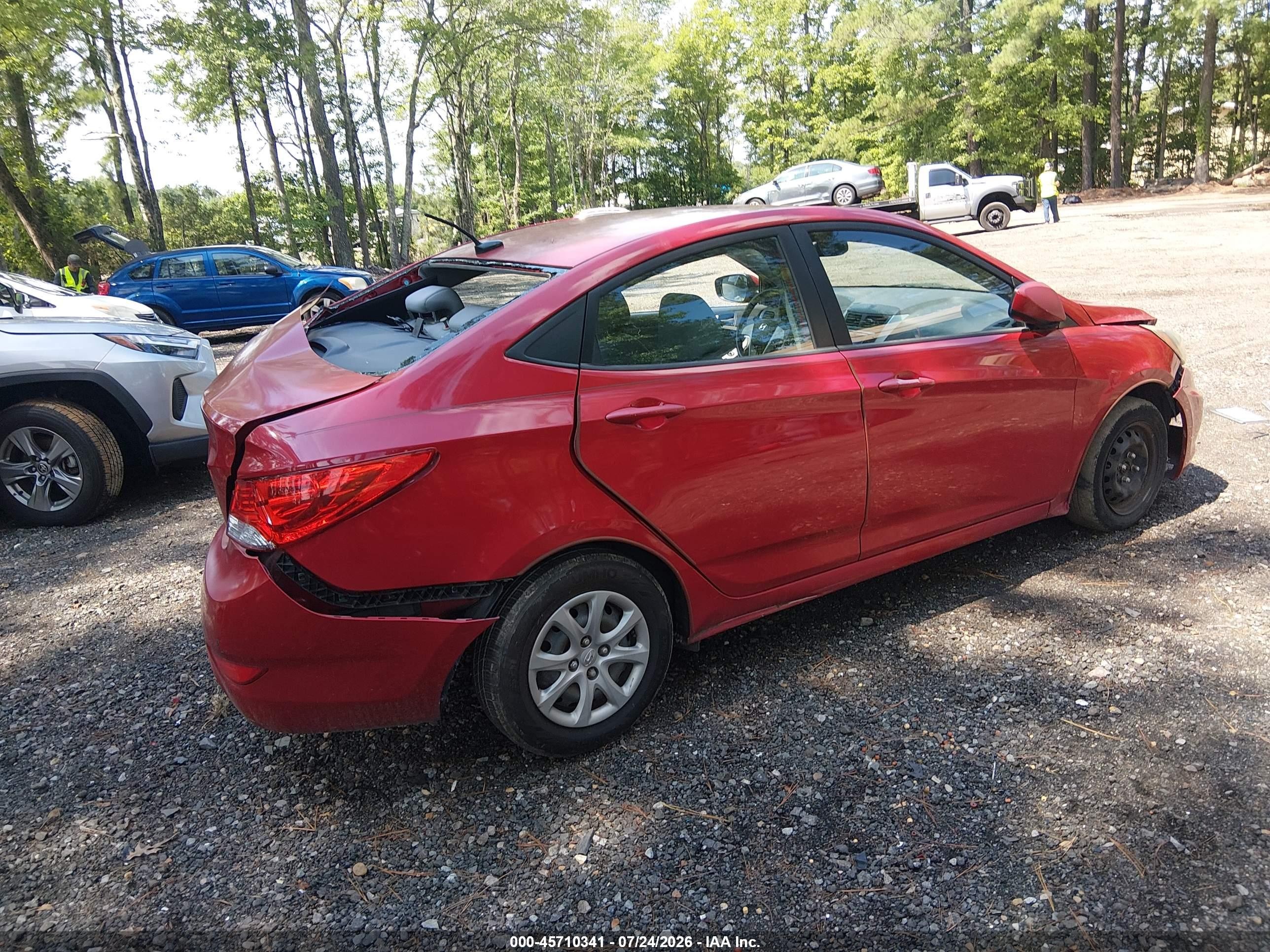 2012 Hyundai Accent Gls Red vin: KMHCT4AE4CU206937
