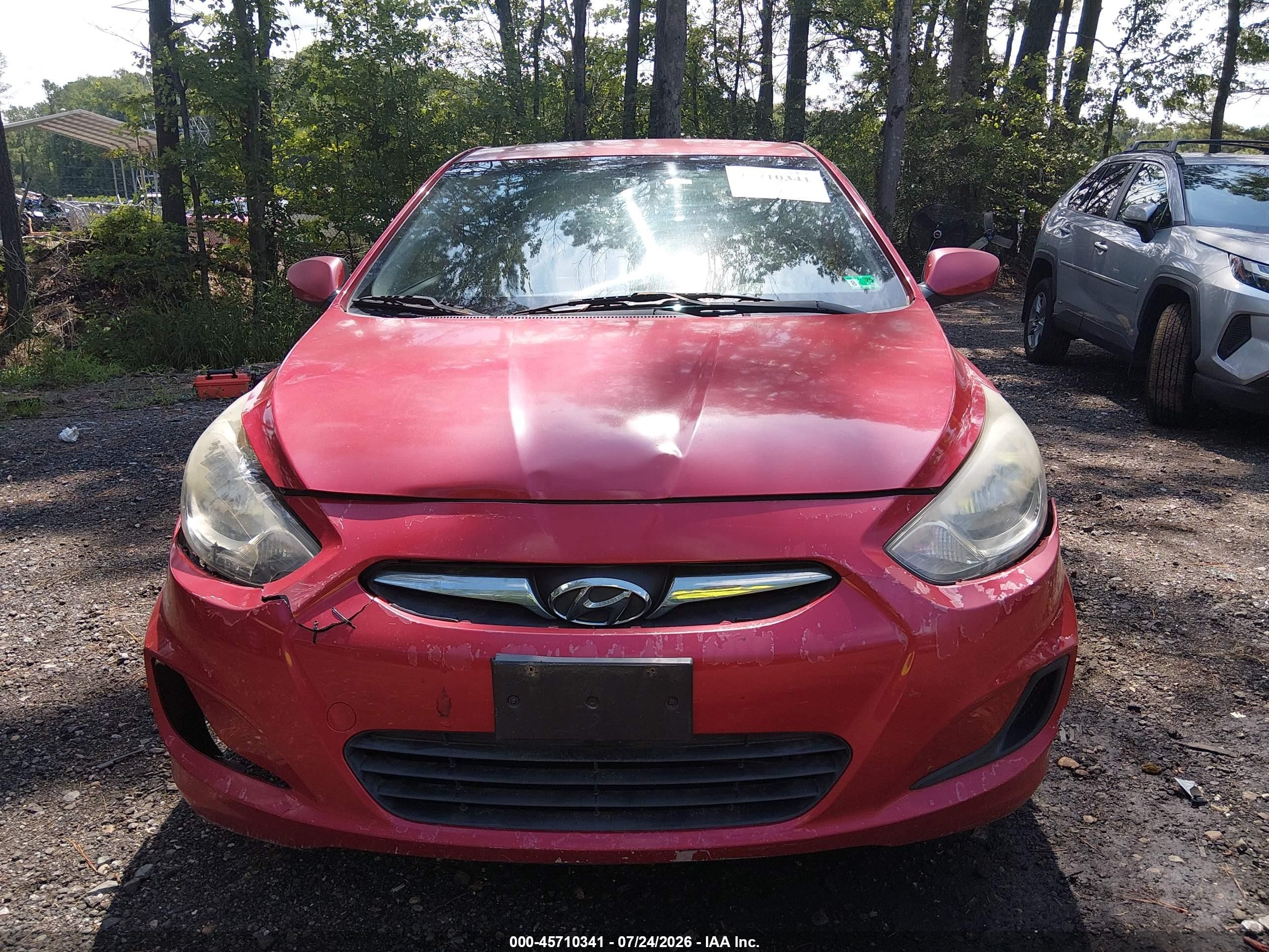 2012 Hyundai Accent Gls Red vin: KMHCT4AE4CU206937