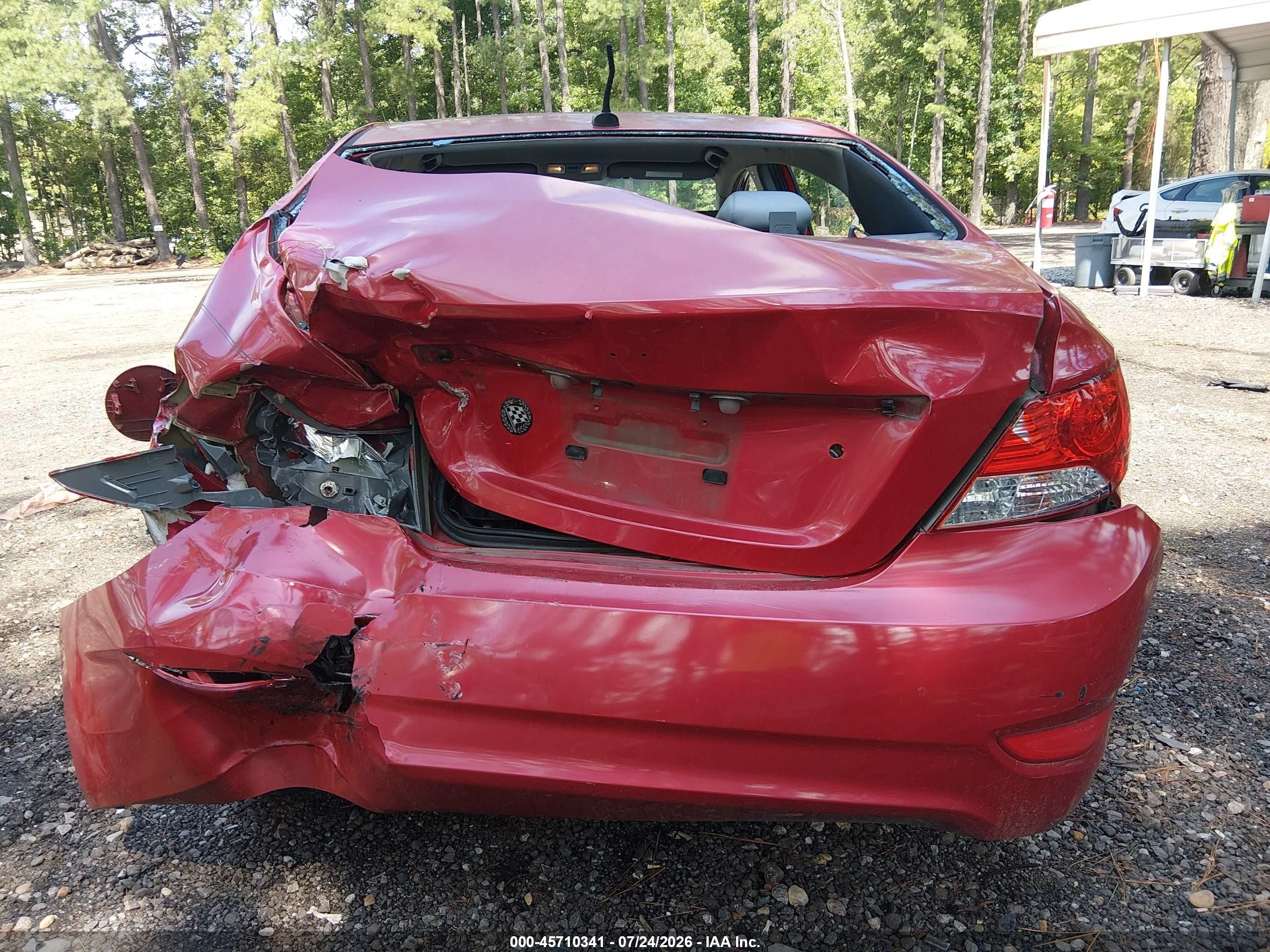 2012 Hyundai Accent Gls Red vin: KMHCT4AE4CU206937