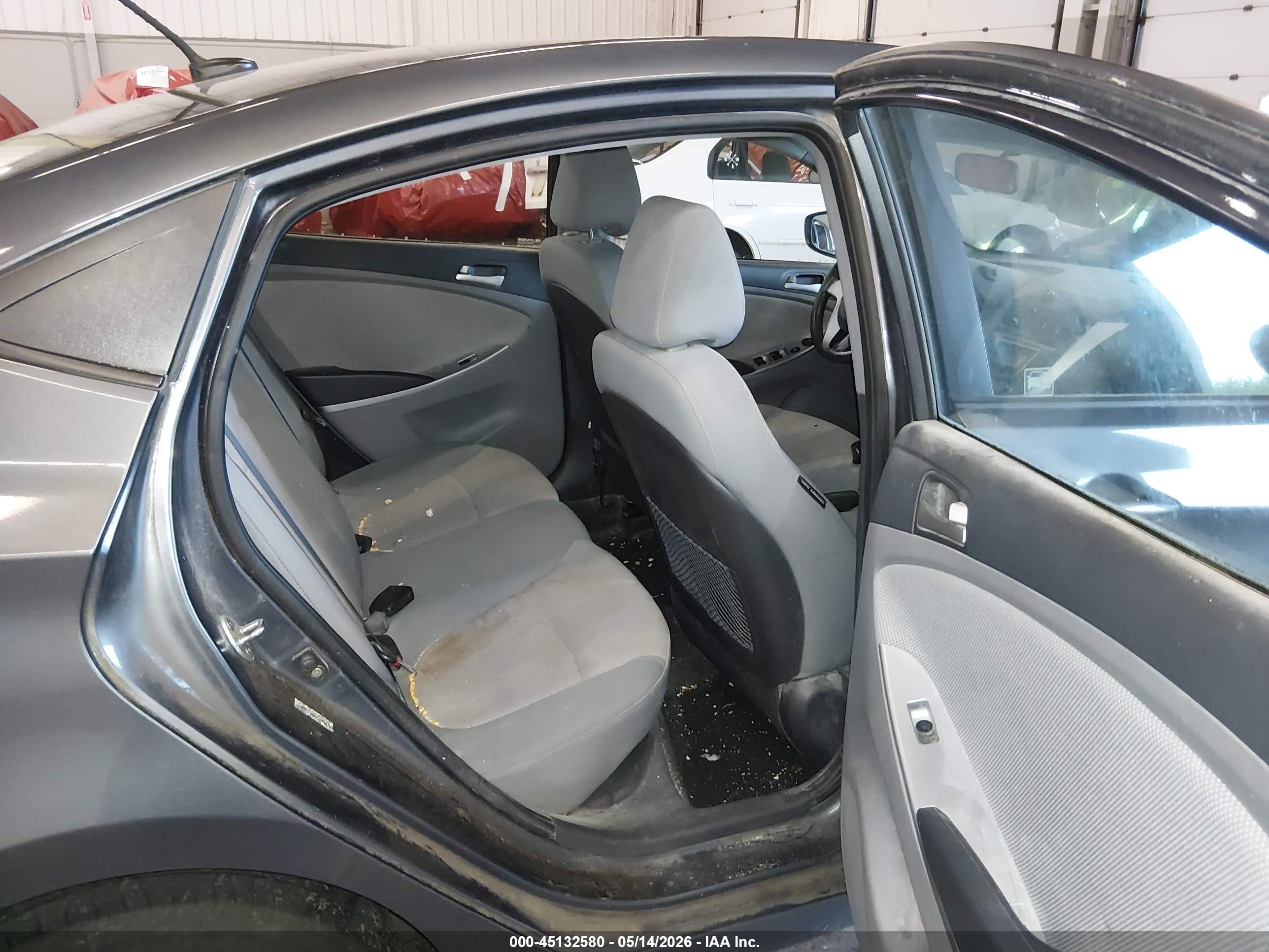 2012 Hyundai Accent Gls Gray vin: KMHCT4AE4CU239159