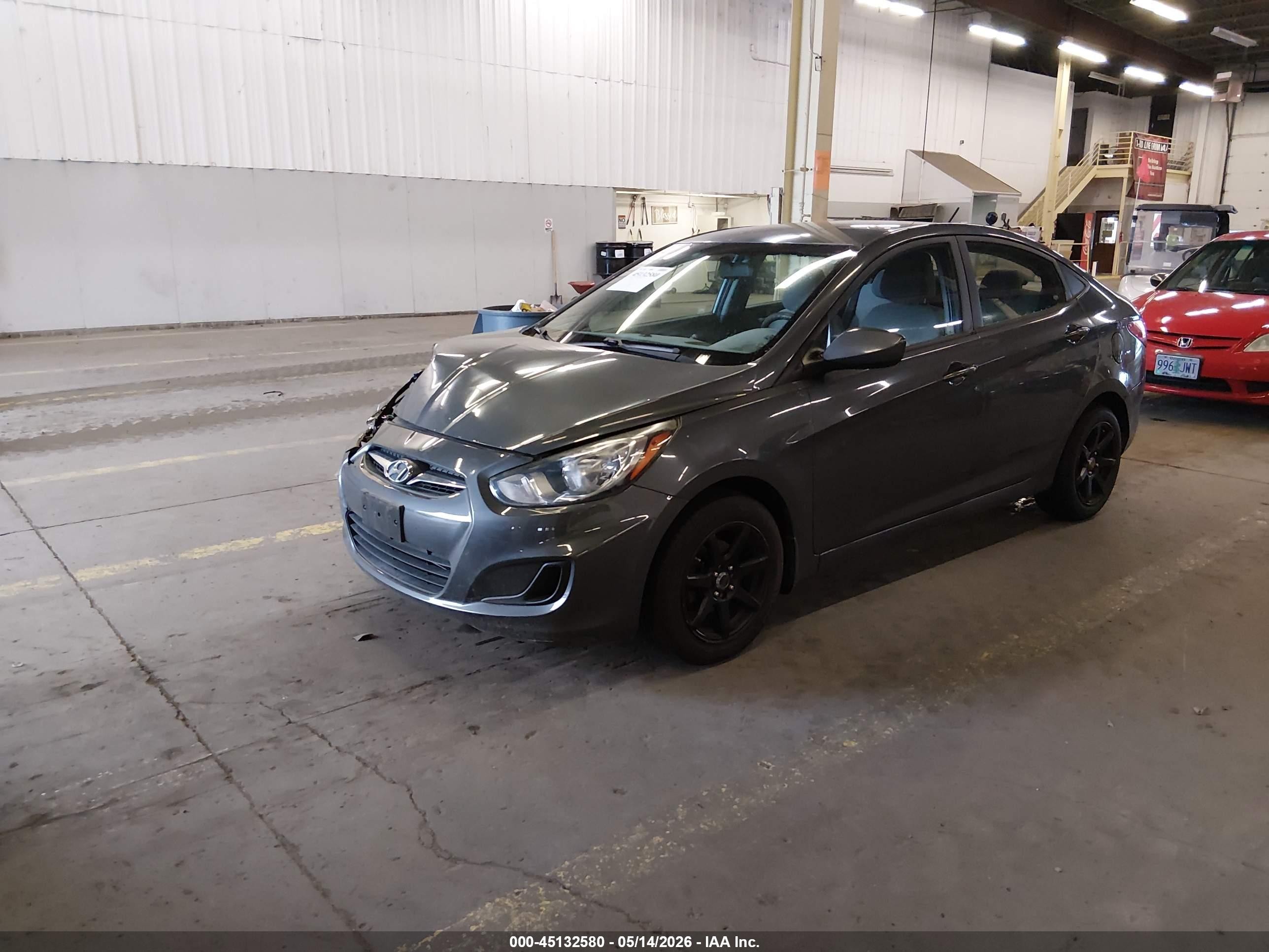 2012 Hyundai Accent Gls Gray vin: KMHCT4AE4CU239159