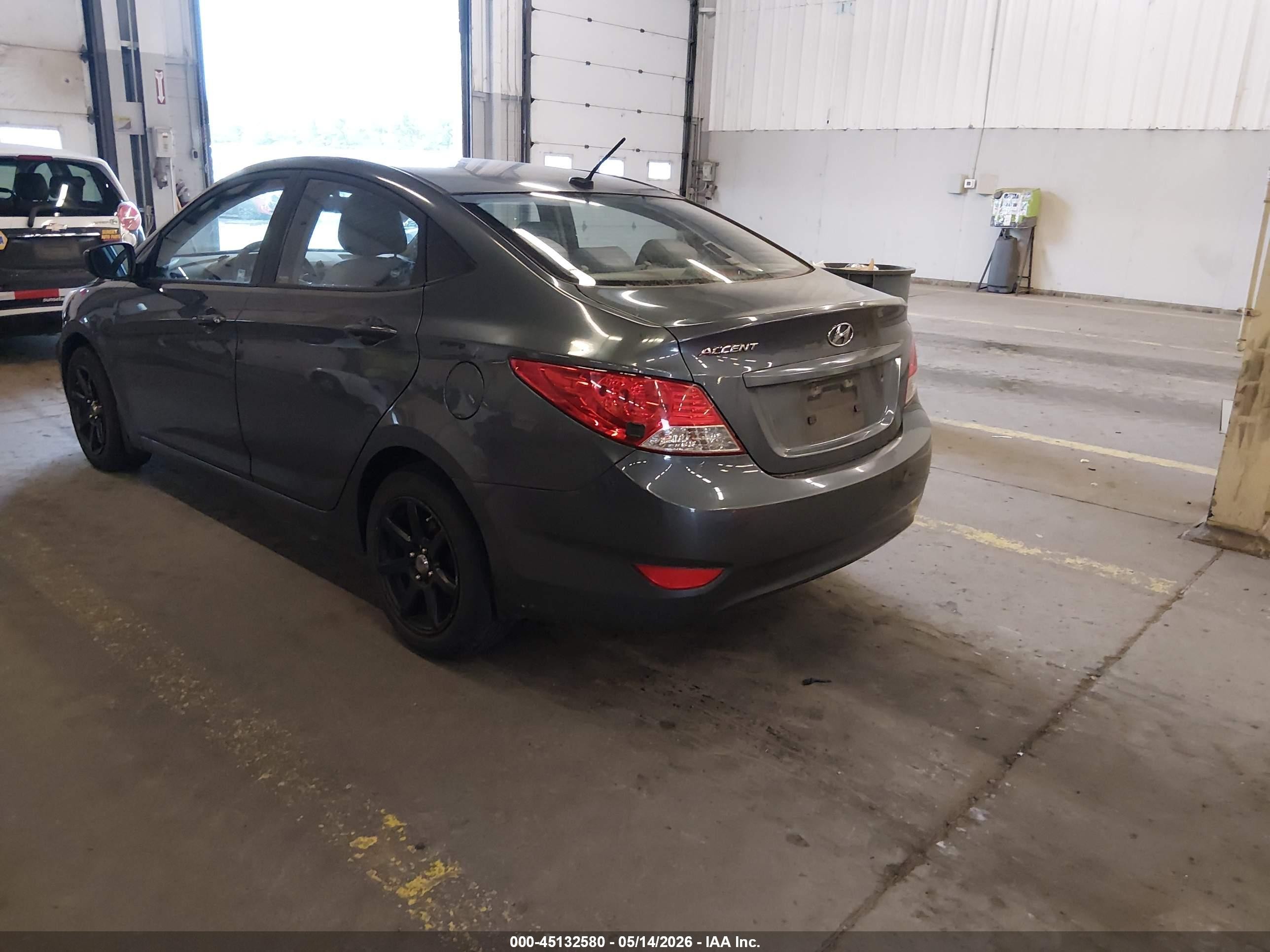 2012 Hyundai Accent Gls Gray vin: KMHCT4AE4CU239159
