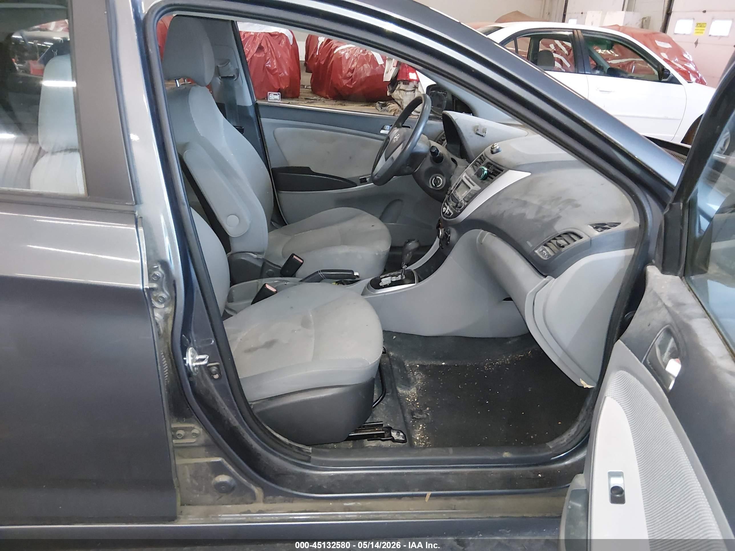 2012 Hyundai Accent Gls Gray vin: KMHCT4AE4CU239159