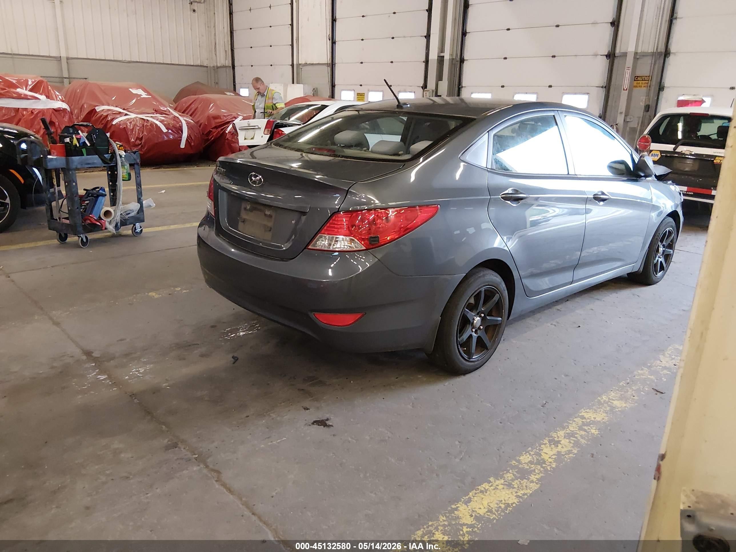 2012 Hyundai Accent Gls Gray vin: KMHCT4AE4CU239159