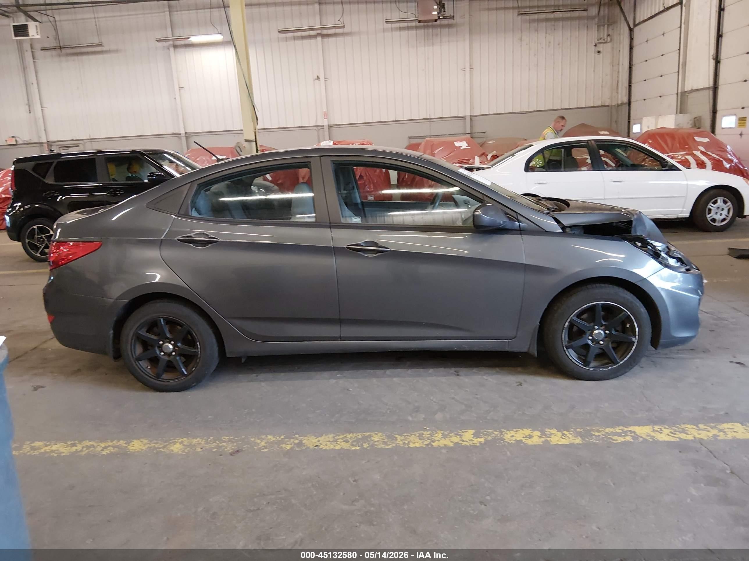 2012 Hyundai Accent Gls Gray vin: KMHCT4AE4CU239159