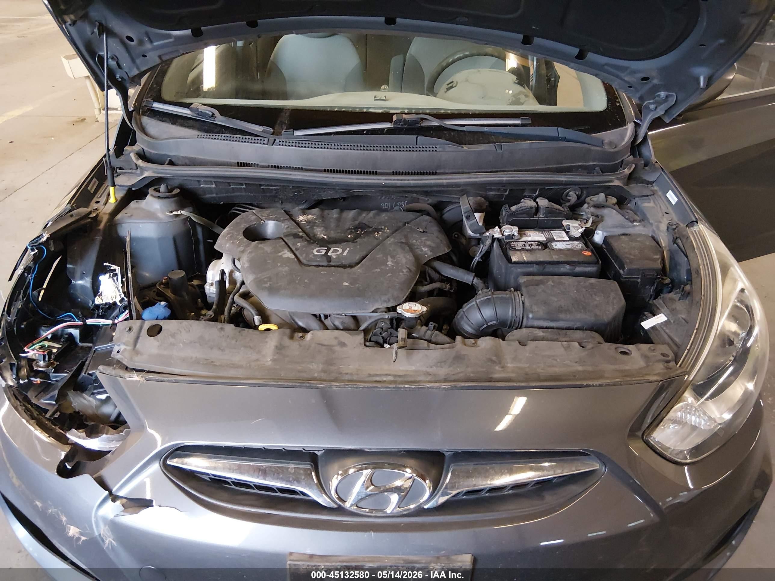 2012 Hyundai Accent Gls Gray vin: KMHCT4AE4CU239159