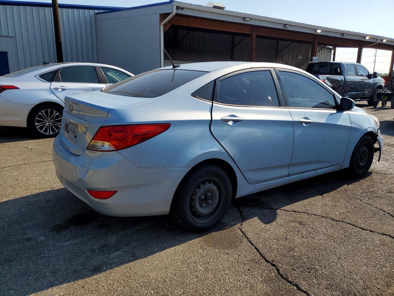 2012 Hyundai Accent Gls Blue vin: KMHCT4AE4CU254616