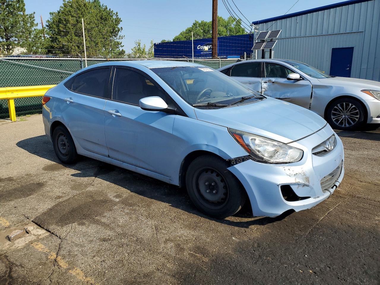 2012 Hyundai Accent Gls Blue vin: KMHCT4AE4CU254616