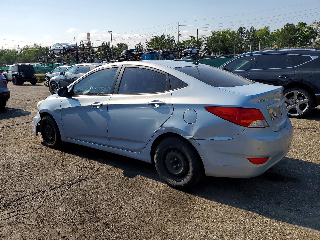 2012 Hyundai Accent Gls Blue vin: KMHCT4AE4CU254616