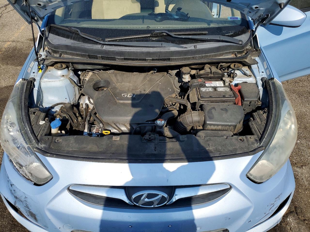 2012 Hyundai Accent Gls Blue vin: KMHCT4AE4CU254616