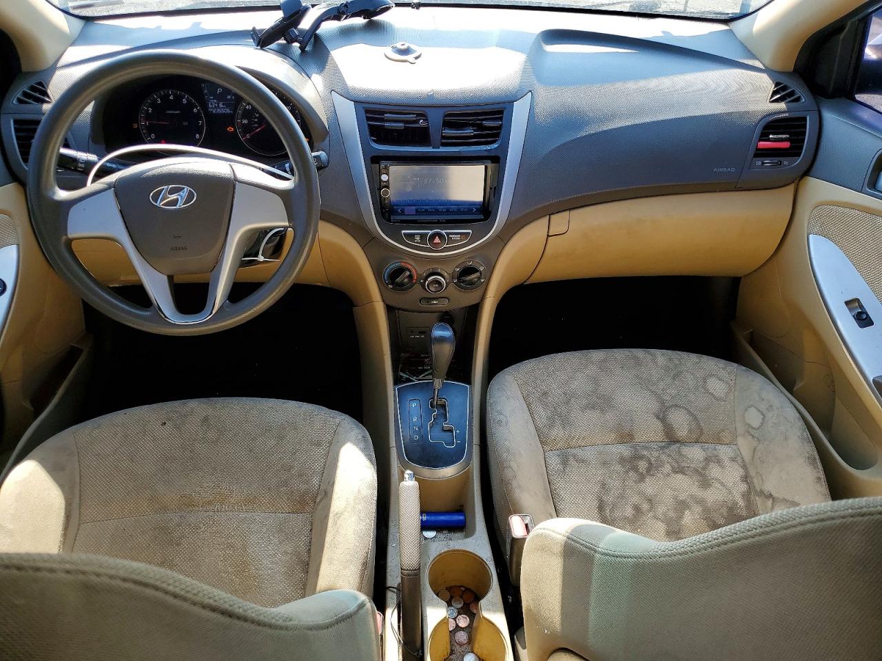 2012 Hyundai Accent Gls Blue vin: KMHCT4AE4CU254616
