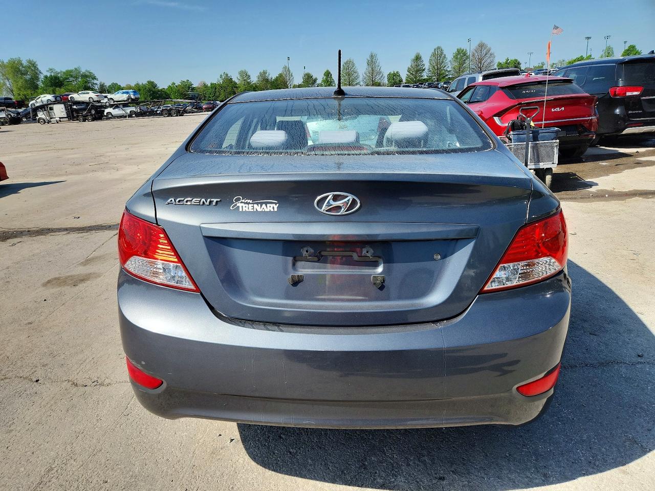 2013 Hyundai Accent Gls Gray vin: KMHCT4AE4DU375549