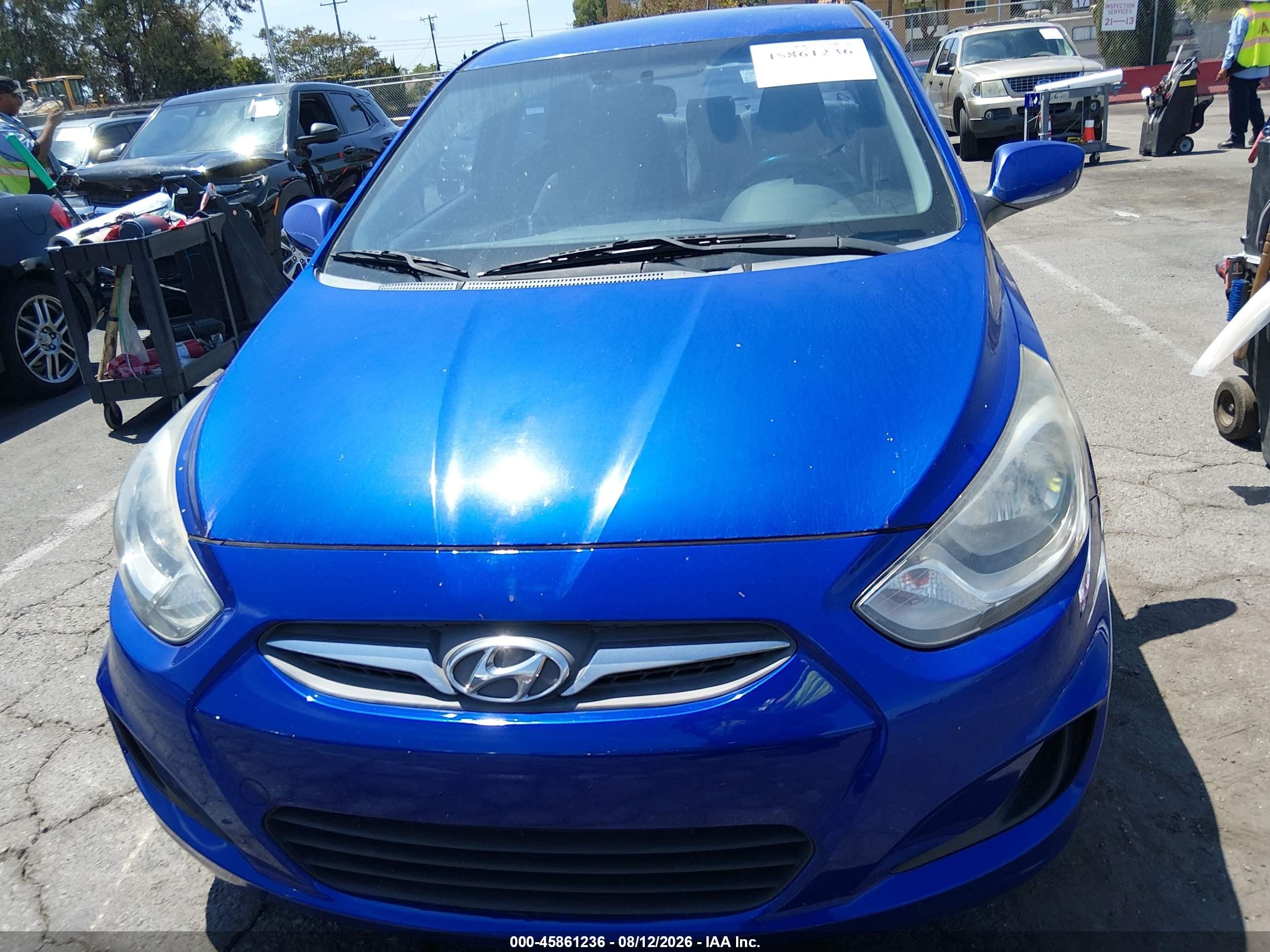 2013 Hyundai Accent Gls Blue vin: KMHCT4AE4DU459970