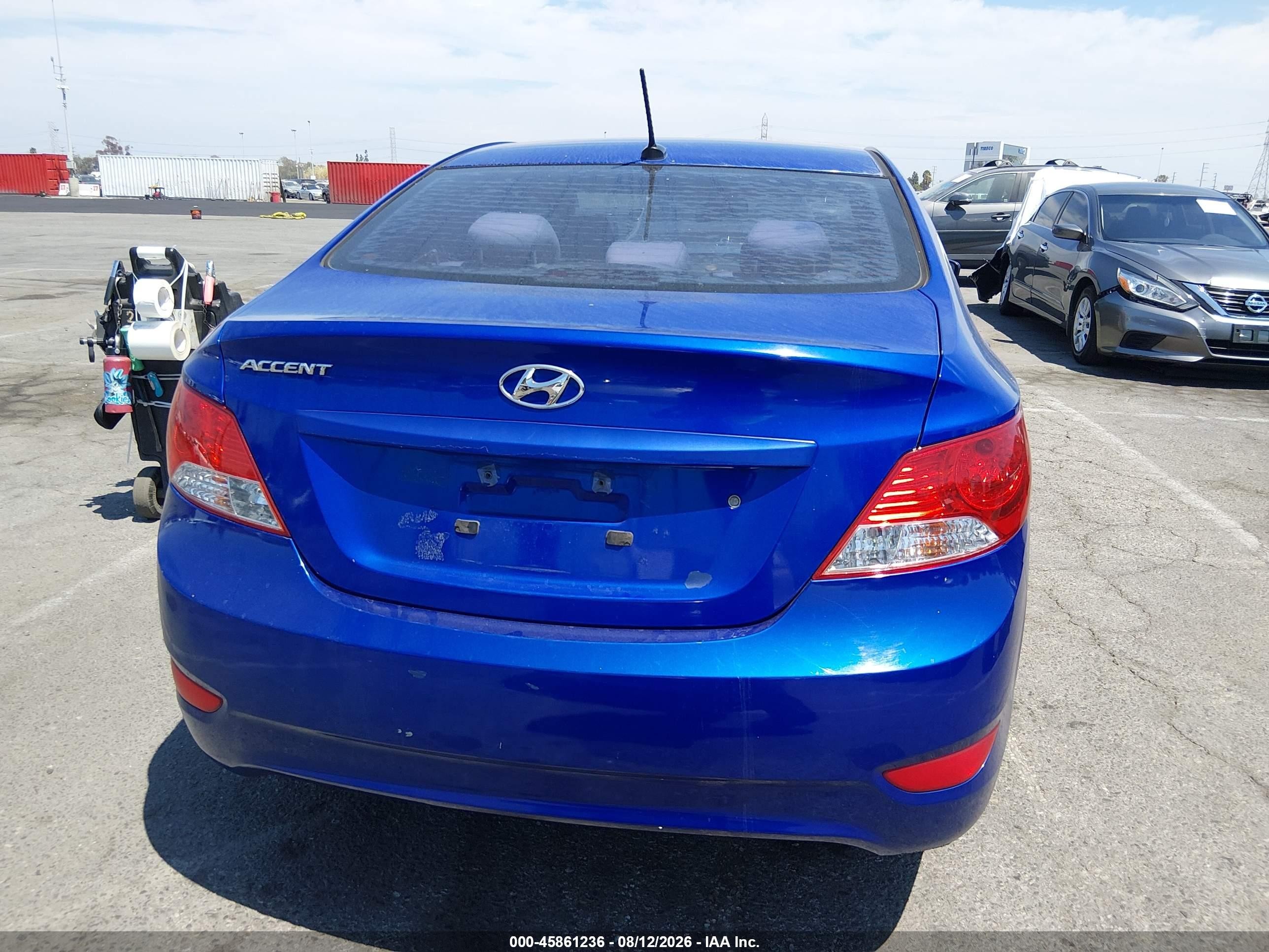 2013 Hyundai Accent Gls Blue vin: KMHCT4AE4DU459970