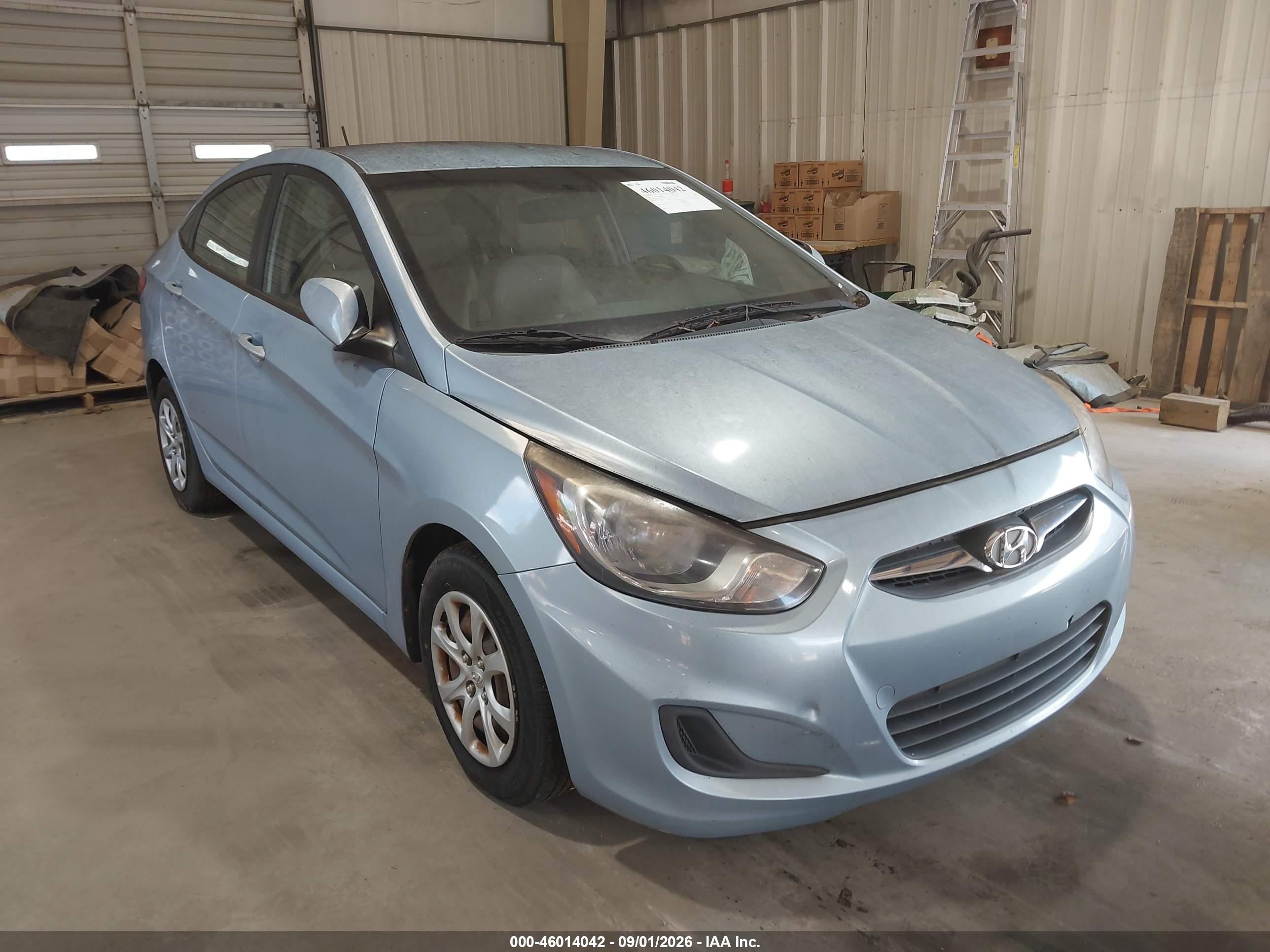2013 Hyundai Accent Gls Light Blue vin: KMHCT4AE4DU488658