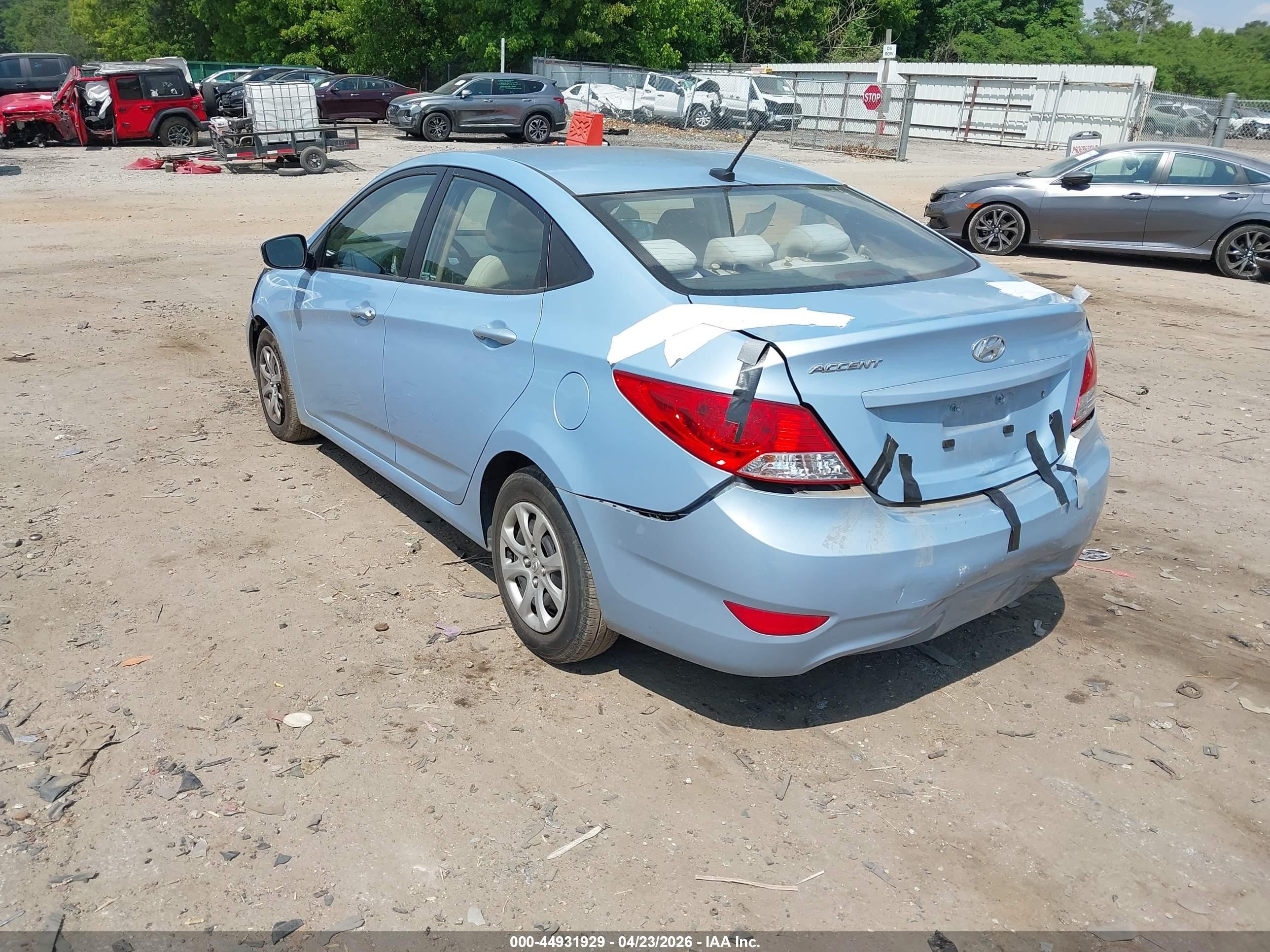 2013 Hyundai Accent Gls Синий vin: KMHCT4AE4DU526311