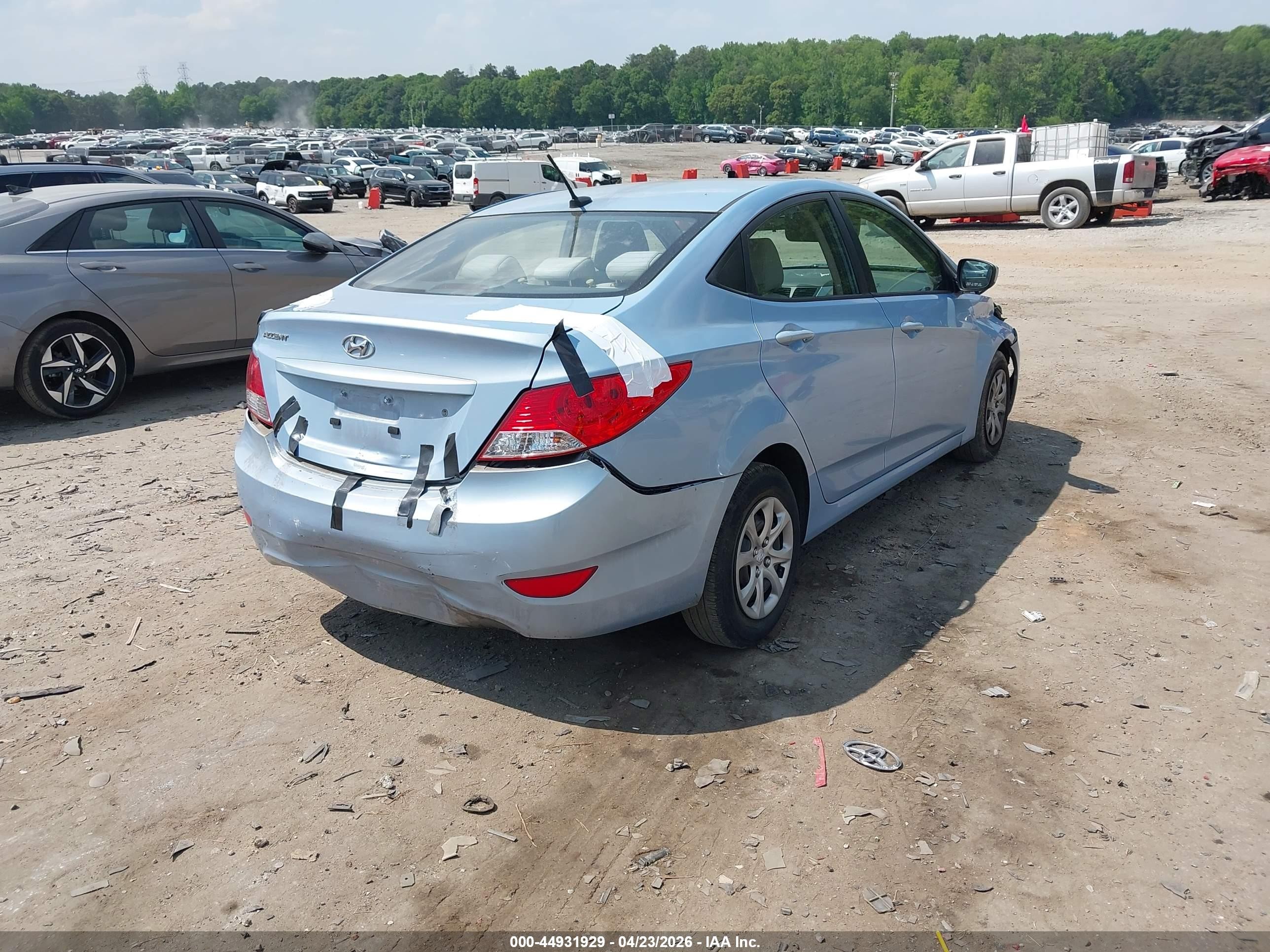 2013 Hyundai Accent Gls Синий vin: KMHCT4AE4DU526311