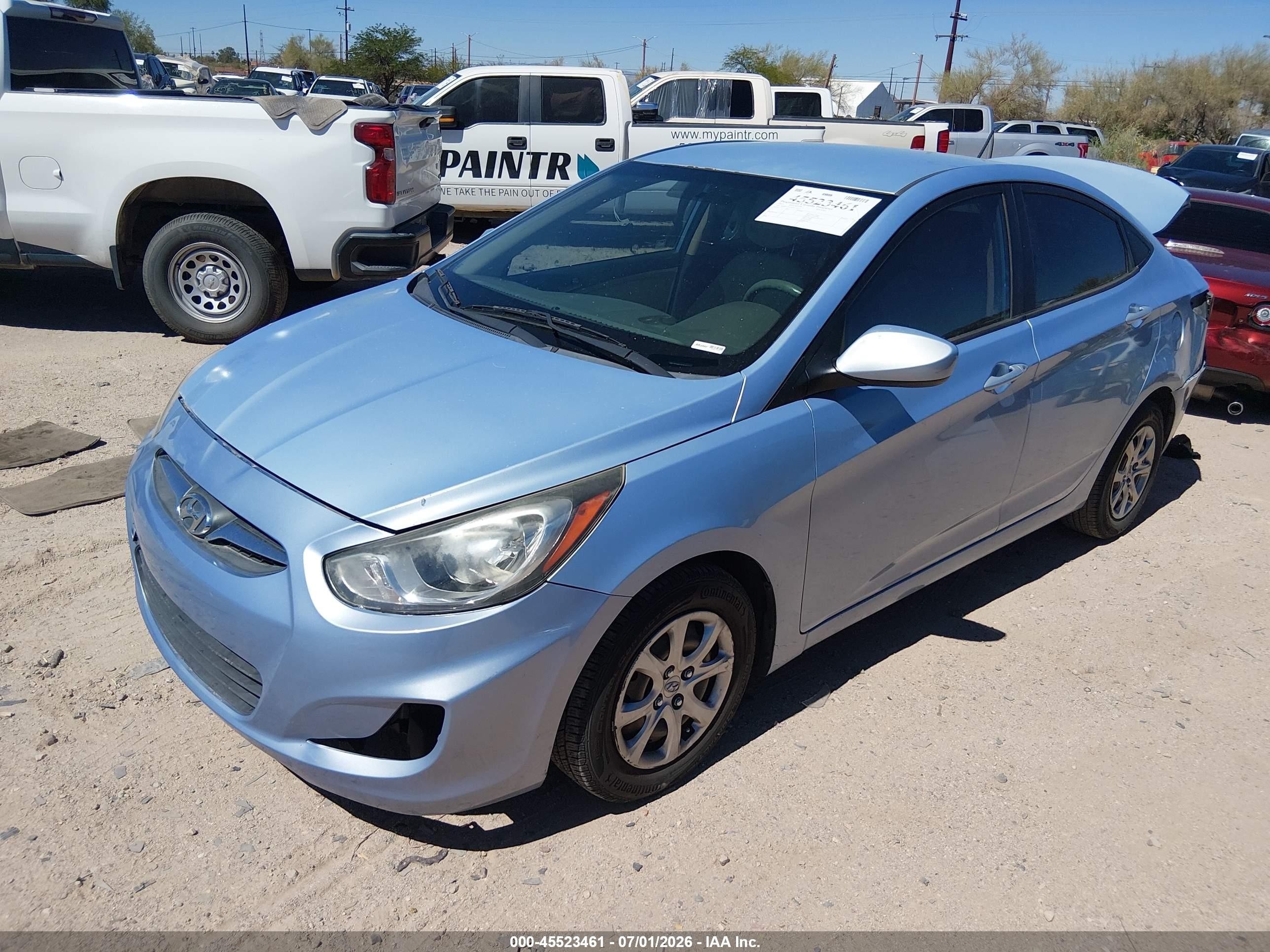 2013 Hyundai Accent Gls Blue vin: KMHCT4AE4DU559311