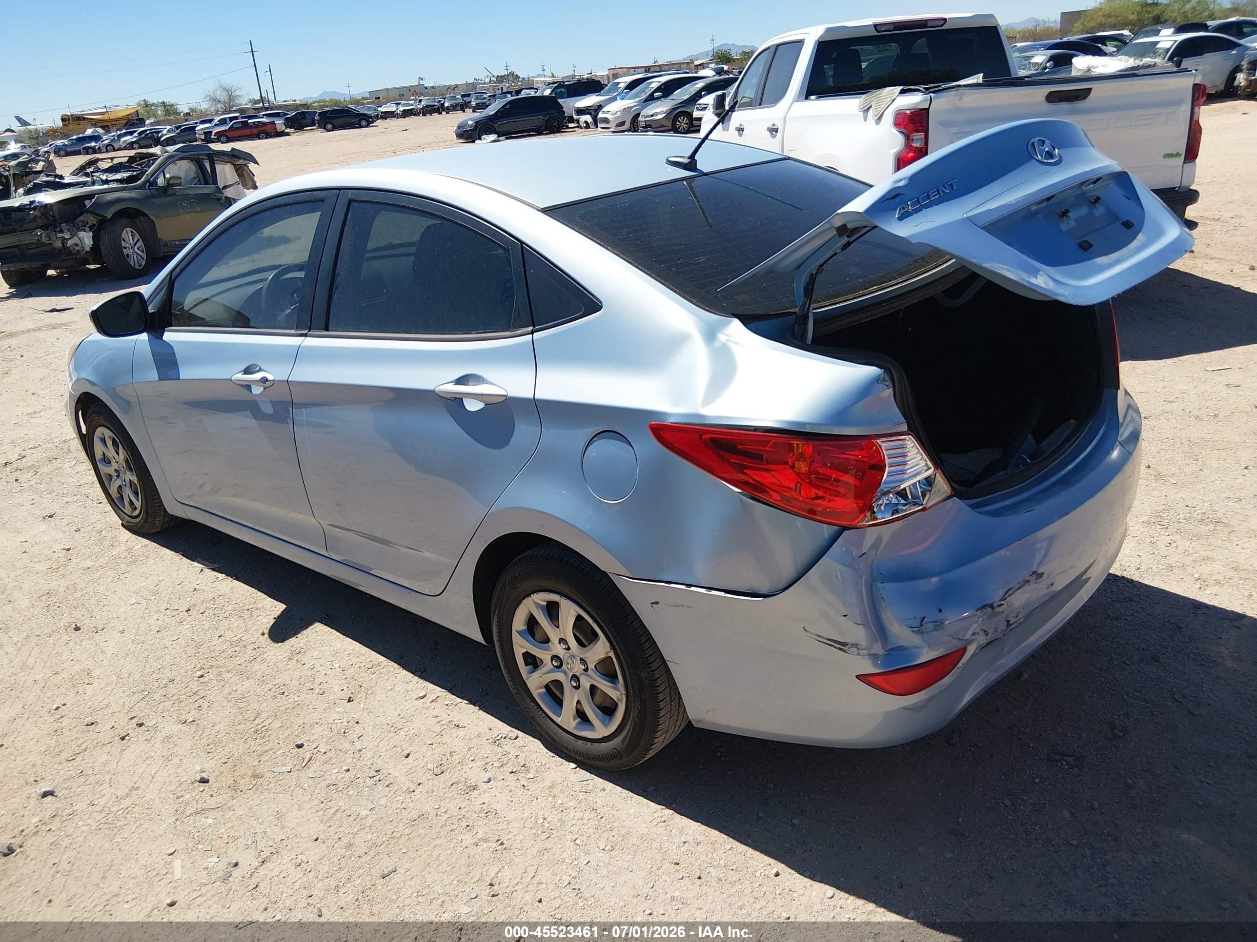2013 Hyundai Accent Gls Blue vin: KMHCT4AE4DU559311