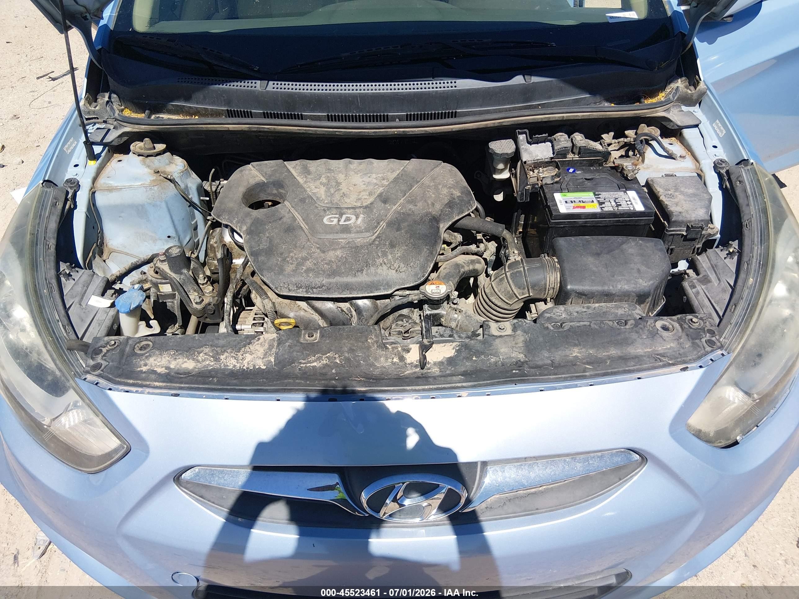 2013 Hyundai Accent Gls Blue vin: KMHCT4AE4DU559311