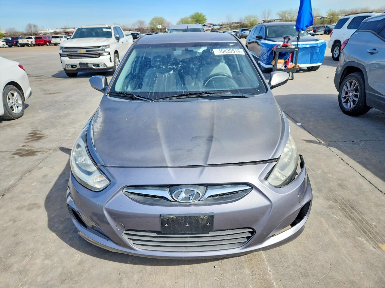 2013 Hyundai Accent Gls Silver vin: KMHCT4AE4DU562418
