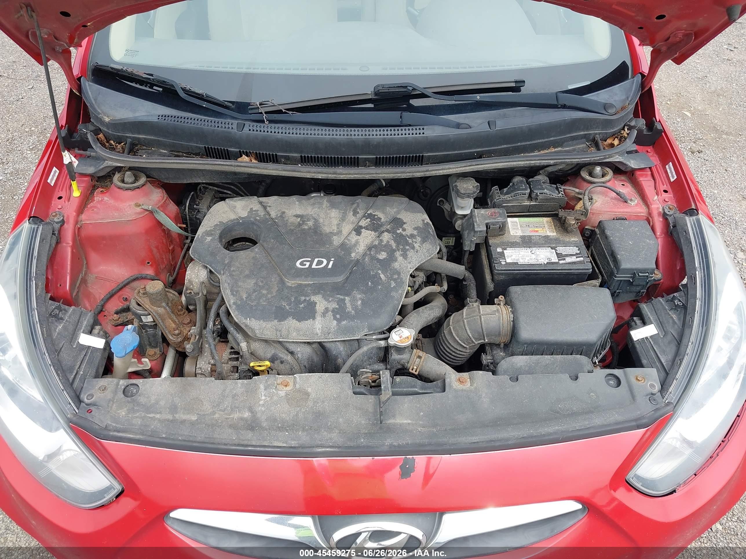 2013 Hyundai Accent Gls Red vin: KMHCT4AE4DU584175