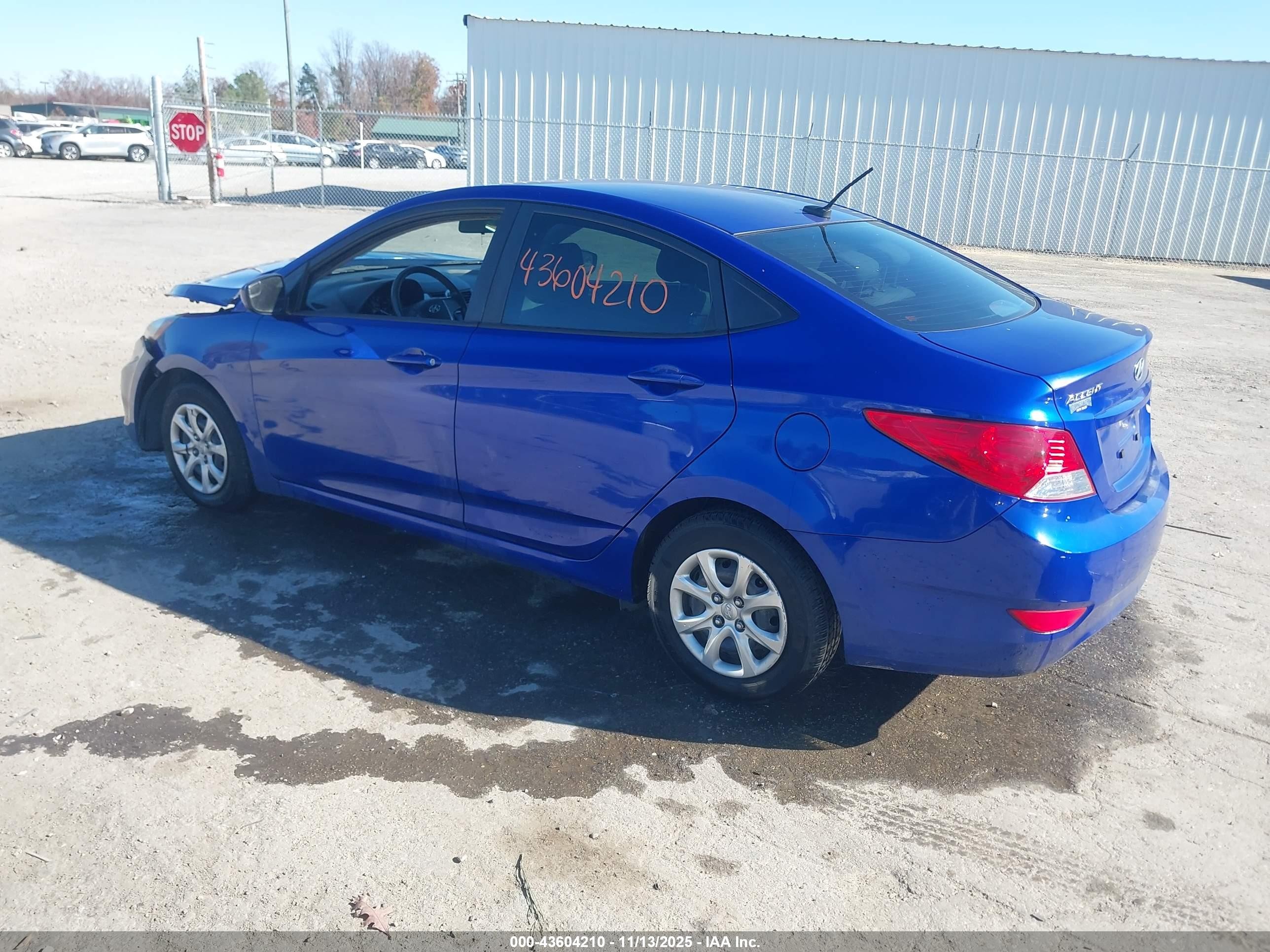 2014 Hyundai Accent Gls Blue vin: KMHCT4AE4EU612025