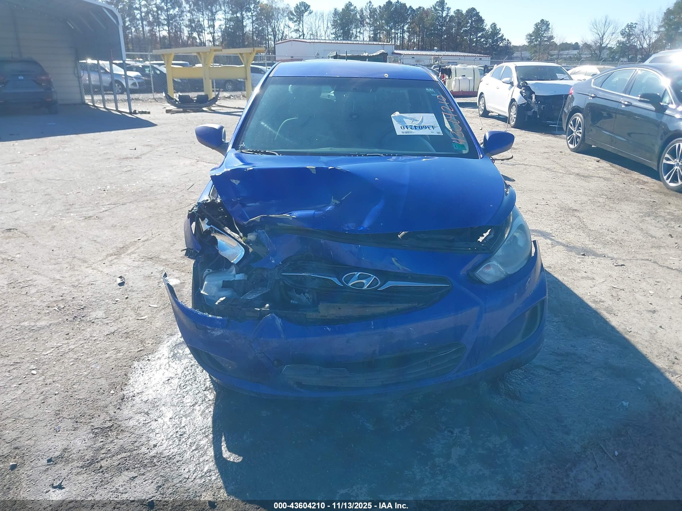 2014 Hyundai Accent Gls Blue vin: KMHCT4AE4EU612025